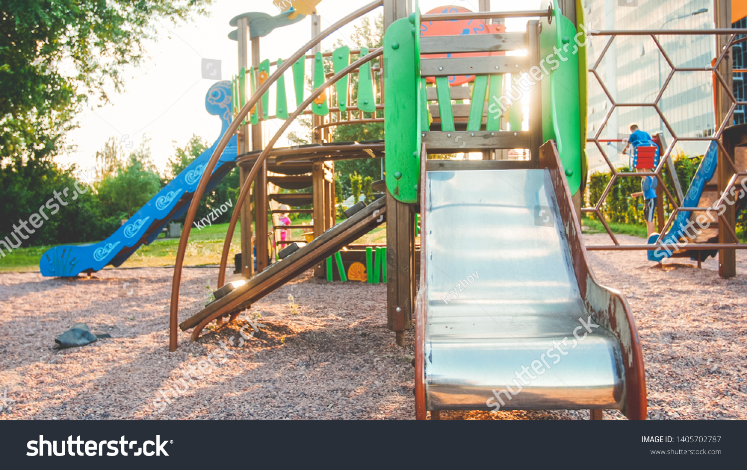 big wooden playground