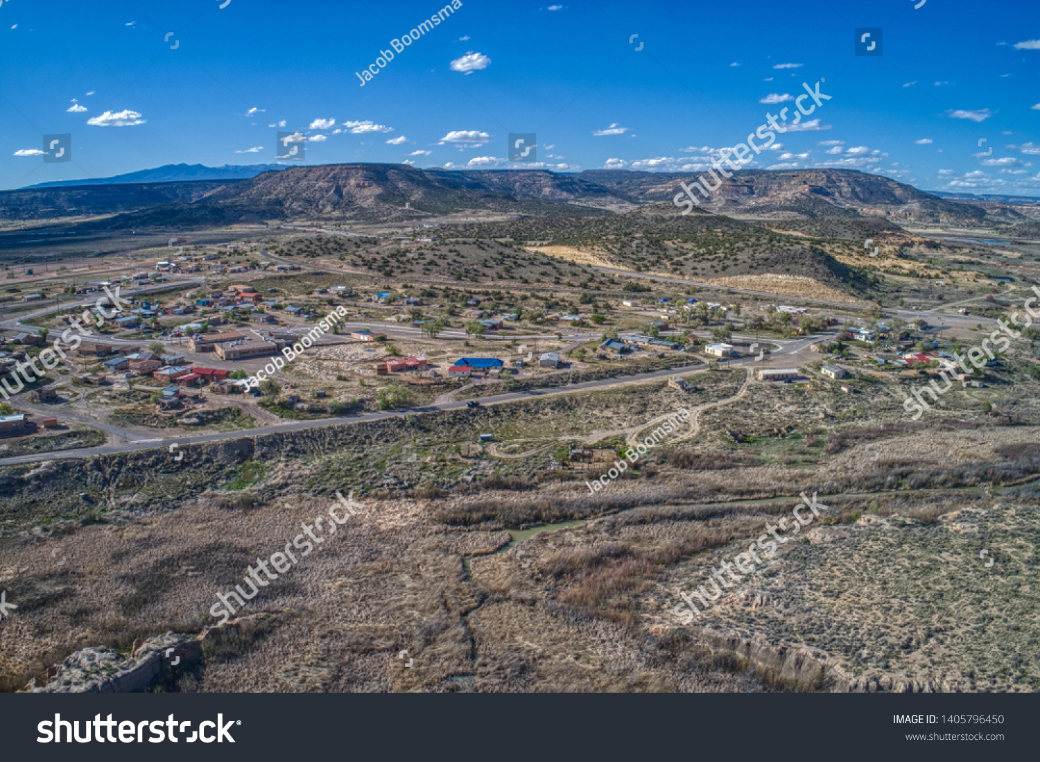 Aerial View Native American Village Laguna Stock Photo 1405796450 ...