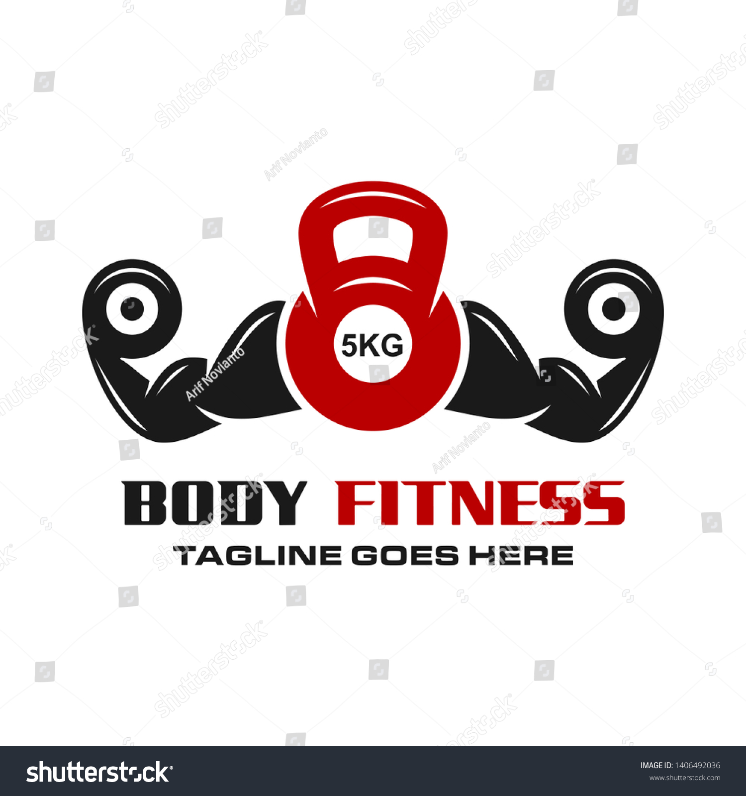 Muscular Hand Sports Logo Design Stock Vector (royalty Free) 1406492036 