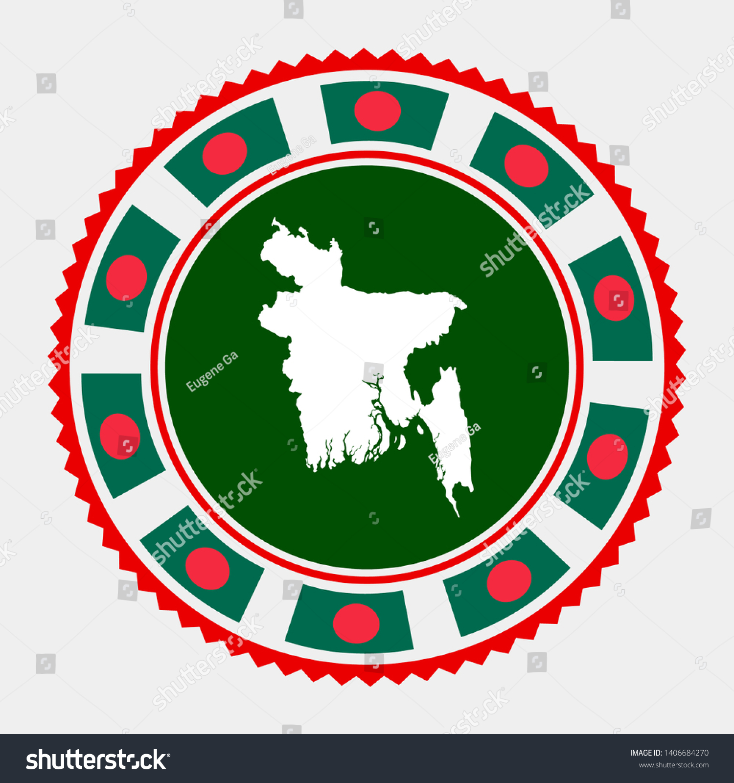 Bangladesh Flat Stamp Round Logo Map Vector De Stock Libre De   Stock Vector Bangladesh Flat Stamp Round Logo With Map And Flag Of Bangladesh Vector Illustration 1406684270 