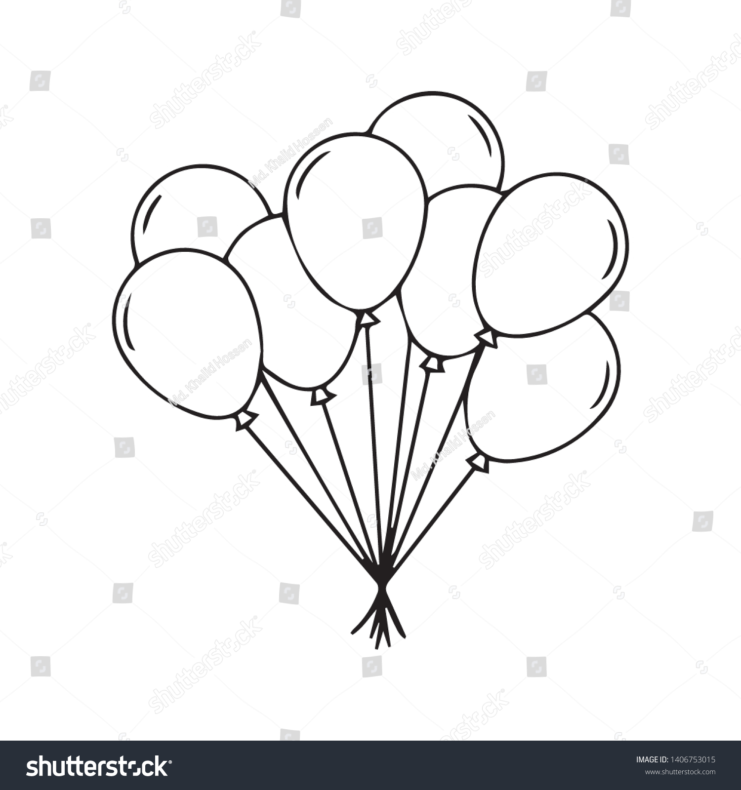 Воздушный шарик эскиз