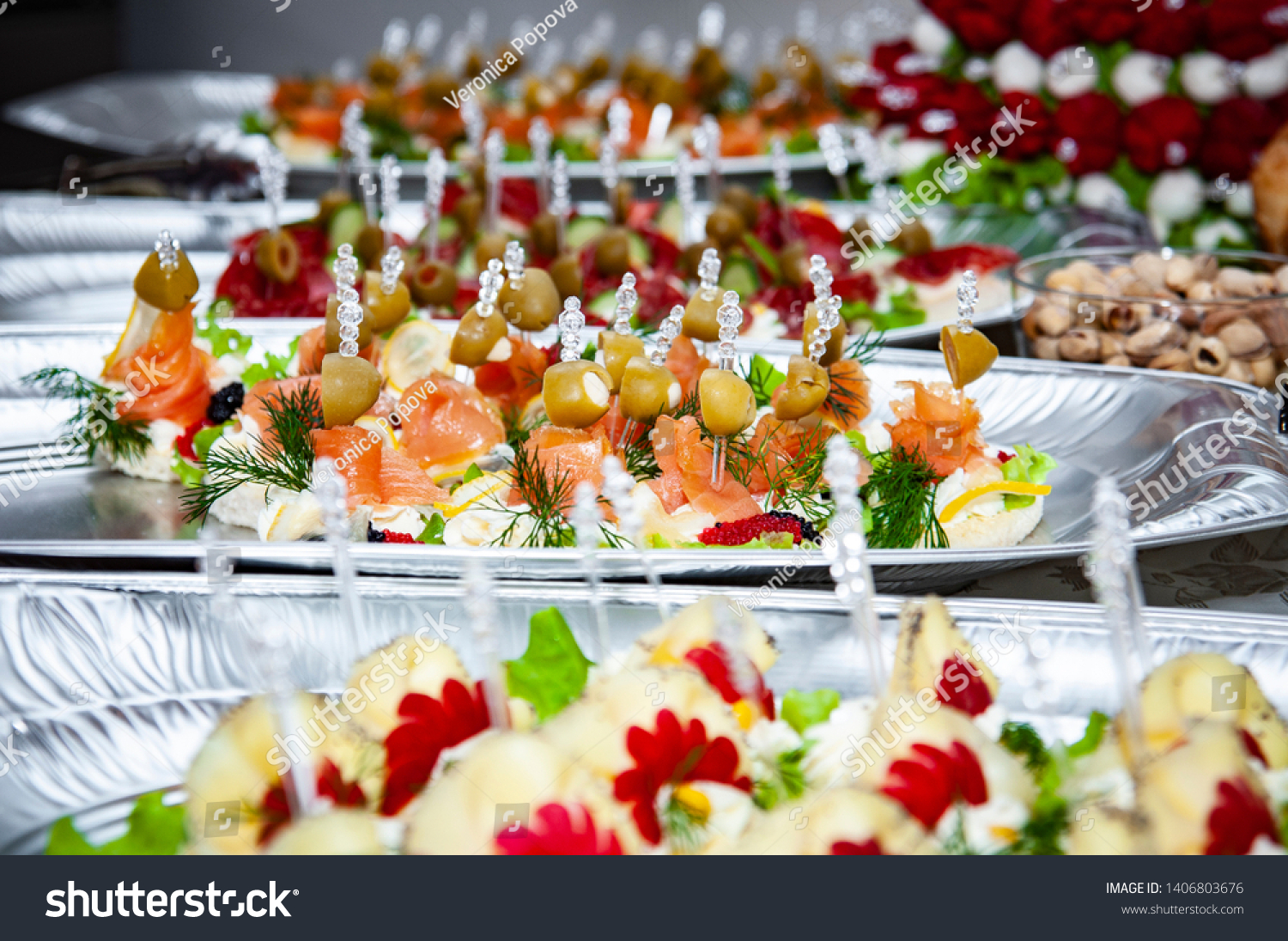 catering food table