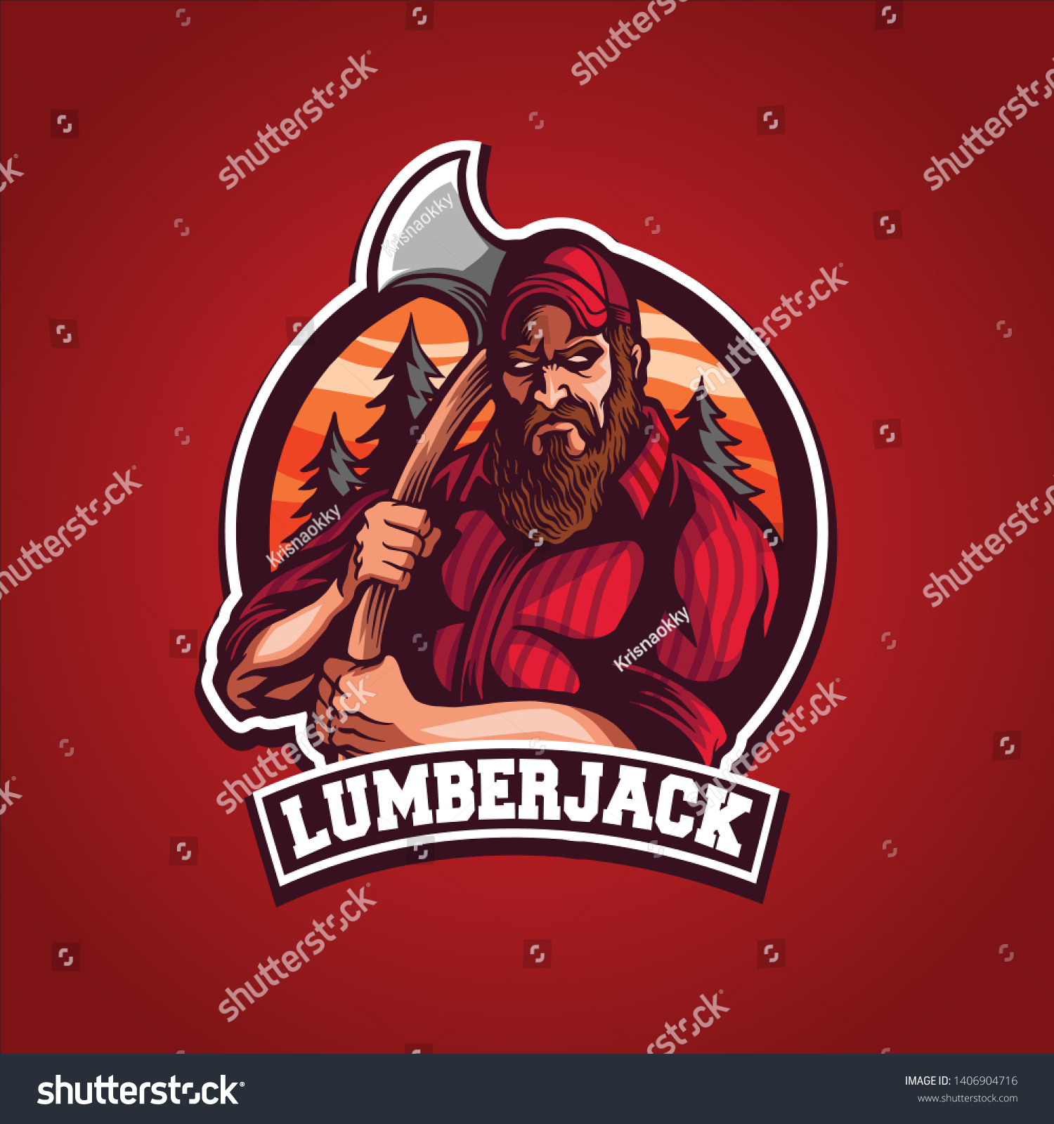 Lumberjack Mascot Logo Ready Use Your Stock Vector (Royalty Free ...