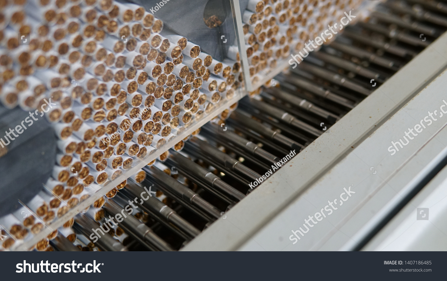 Cigarettes Production Line Tobacco Inductry Factory Stock Photo ...