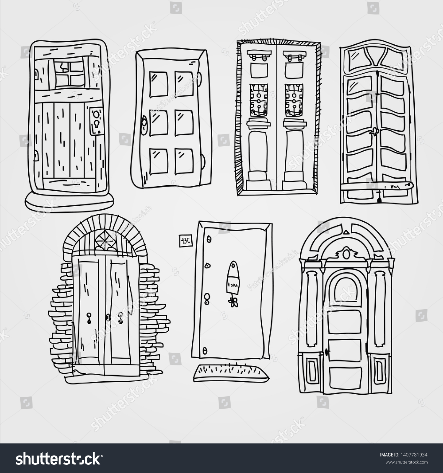 Дверь рисунок