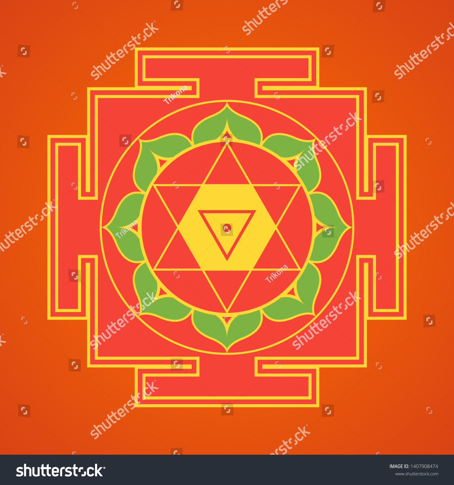 Colored Design Dhumavati Aspect Yantra Dasa Stock Illustration 1407908474 Shutterstock 1708