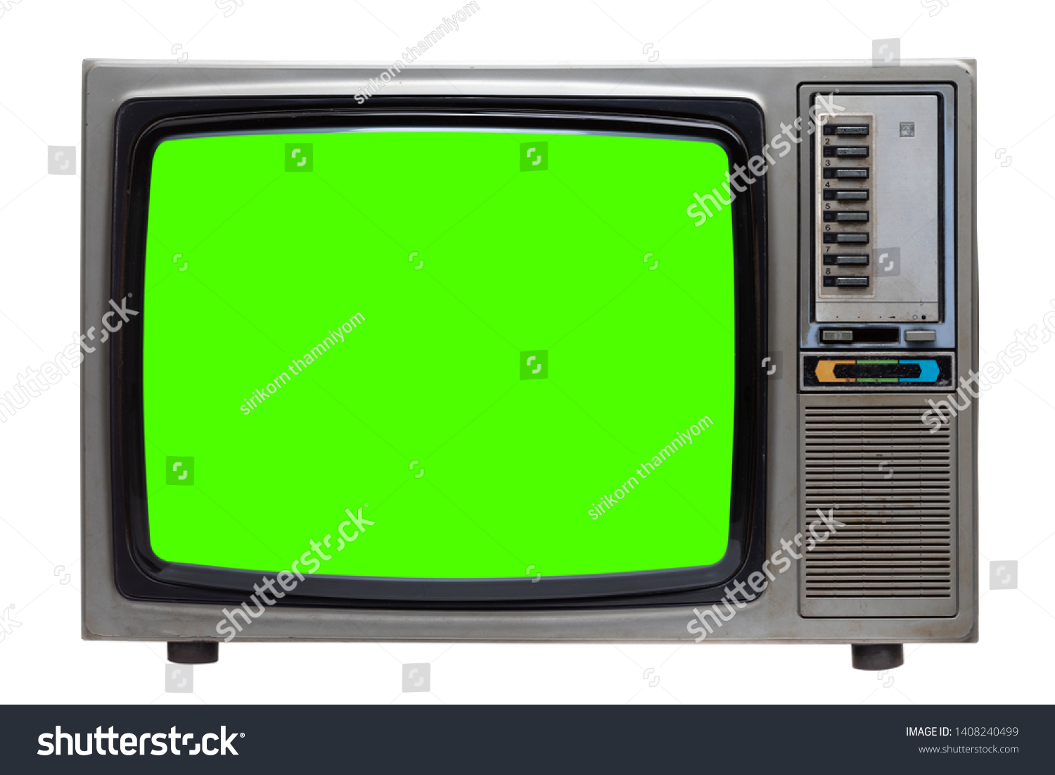 Vintage Tv Old Retro Tv Green Stock Photo 1408240499 | Shutterstock