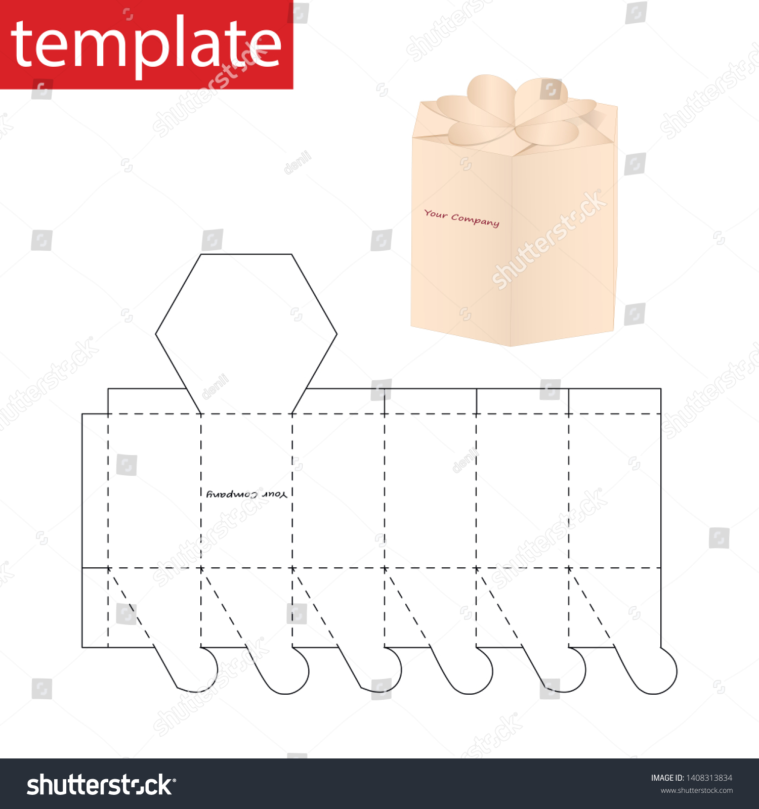 Retail Box Box Die Cut Template Stock Vector (Royalty Free) 1408313834 ...