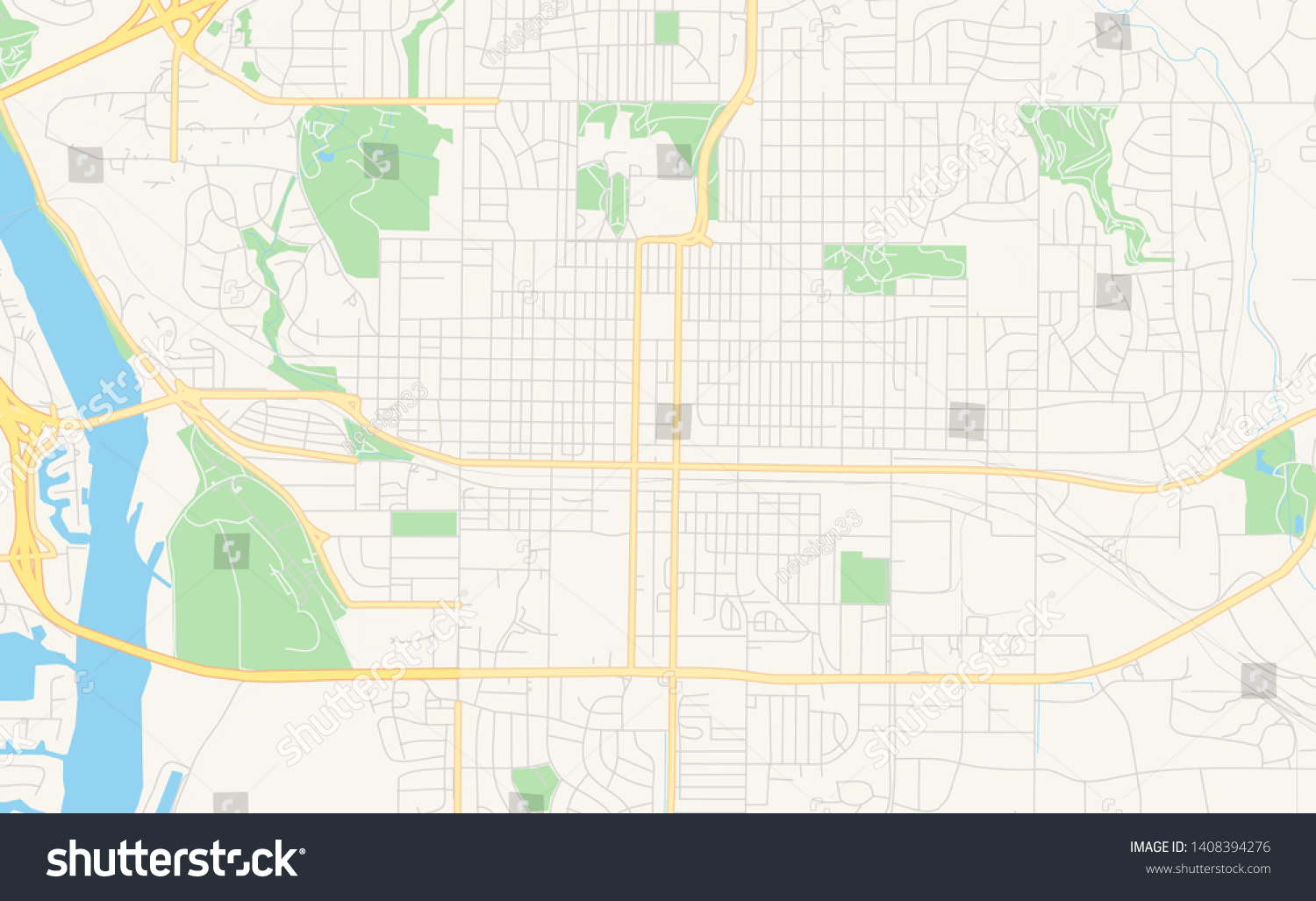 Empty Vector Map Bismarck North Dakota Stock Vector (Royalty Free ...