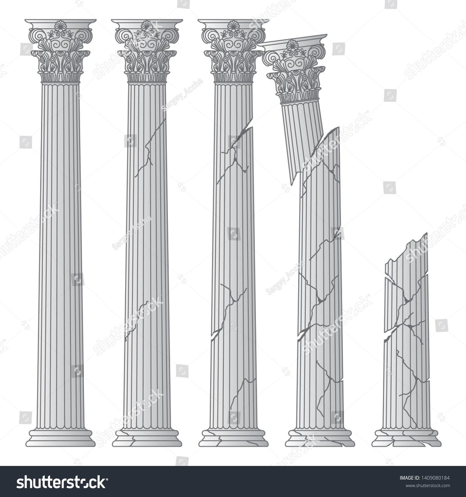 Античная колонна разрушенная