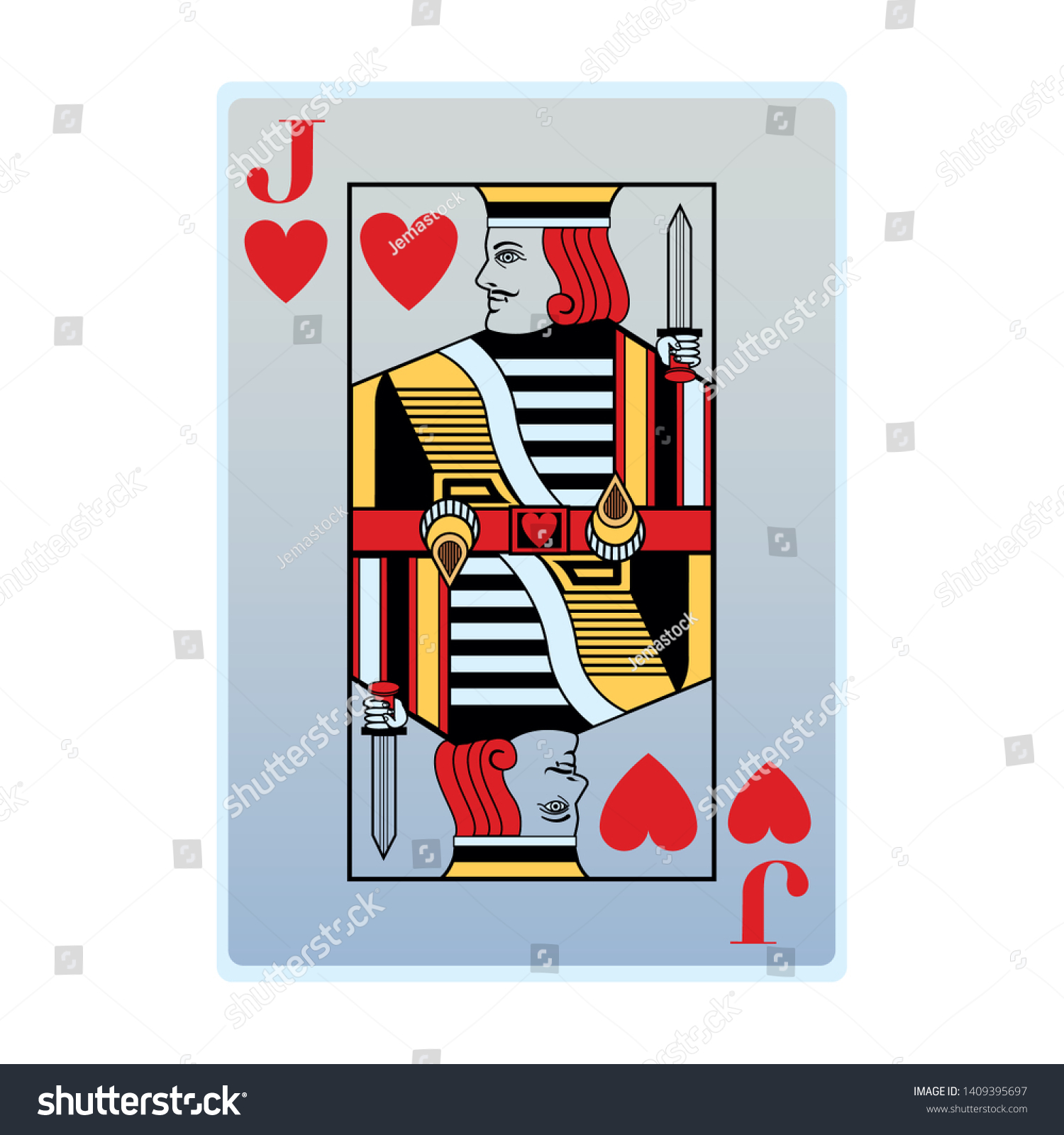 Jack Hearts Card Icon Cartoon Vector Stock Vector (Royalty Free ...