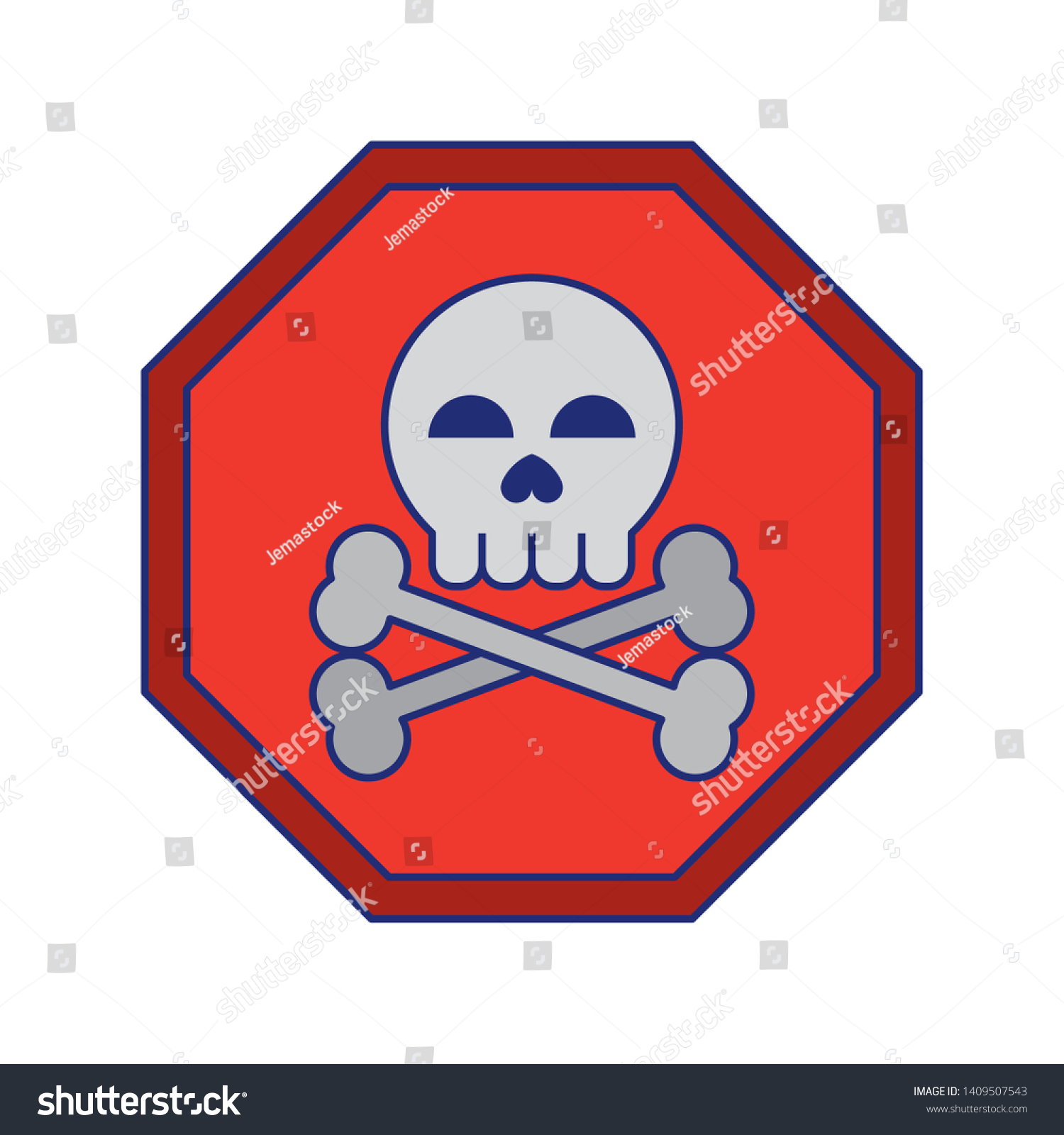 Danger Sign Icon Cartoon Vector Illustration Stock Vector (Royalty Free ...