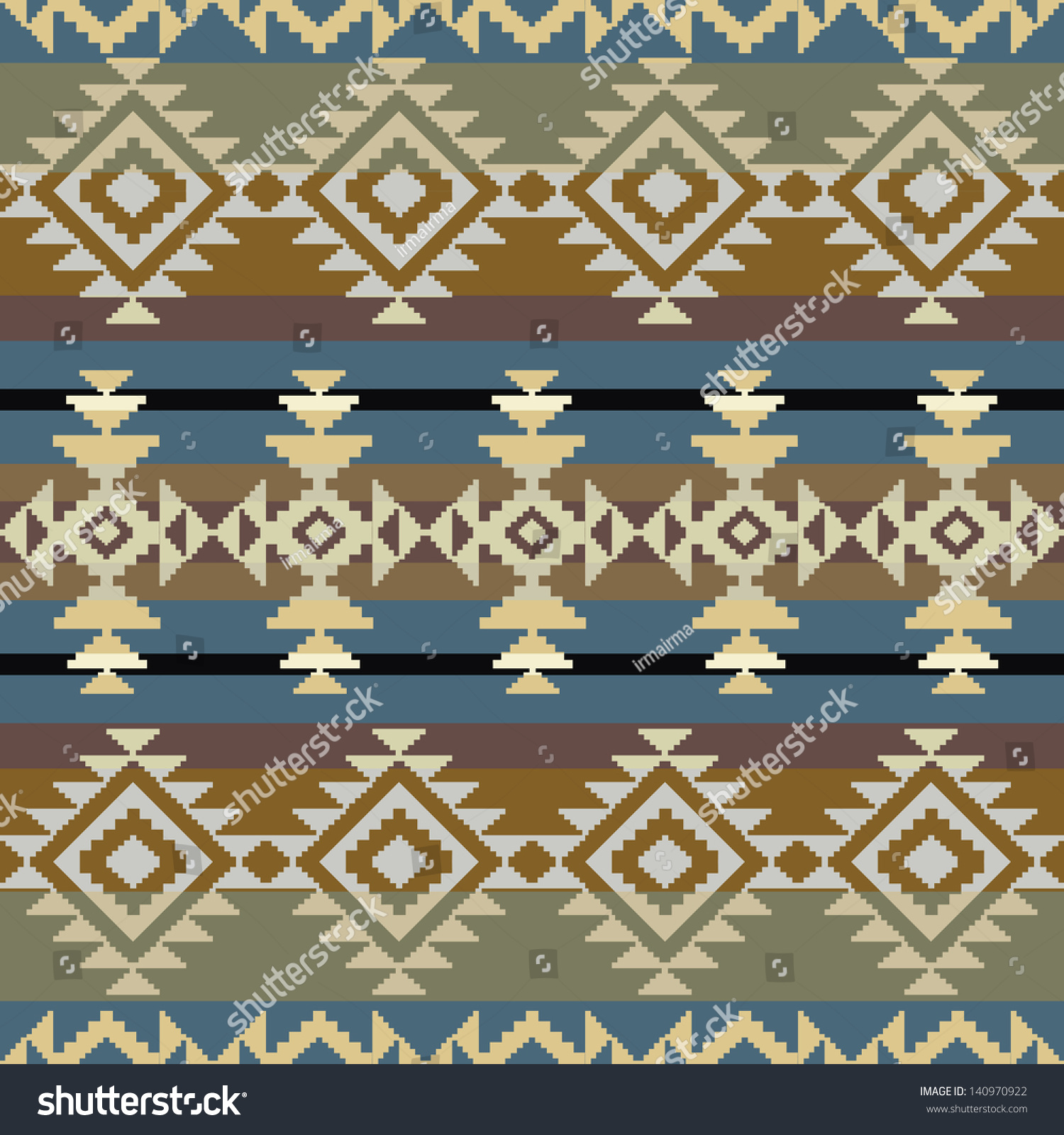 Seamless Navajo Inspired Geometric Pattern Stock Vector (Royalty Free ...