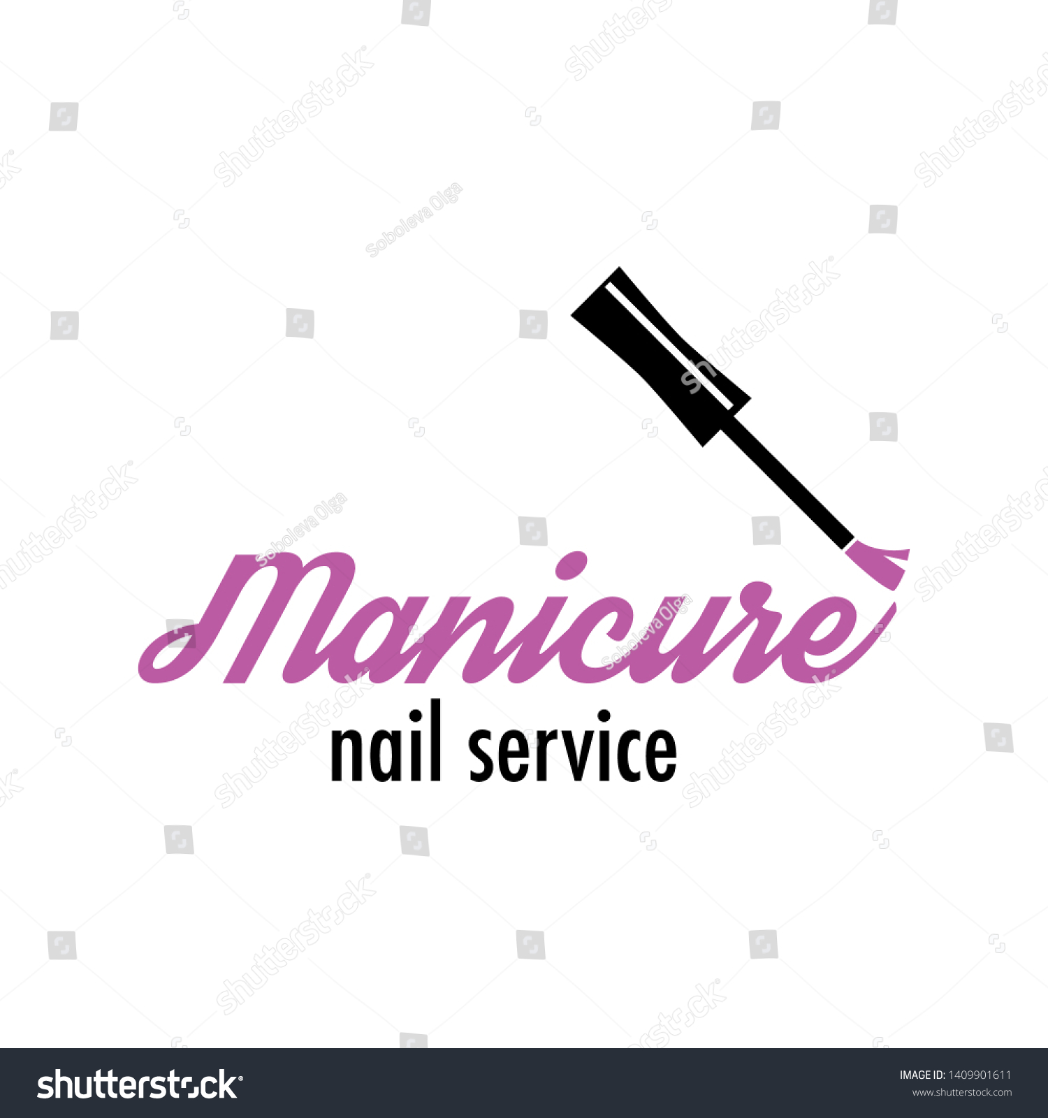 Nails Spa Logo Vector Icon Business Stock Vector (Royalty Free ...