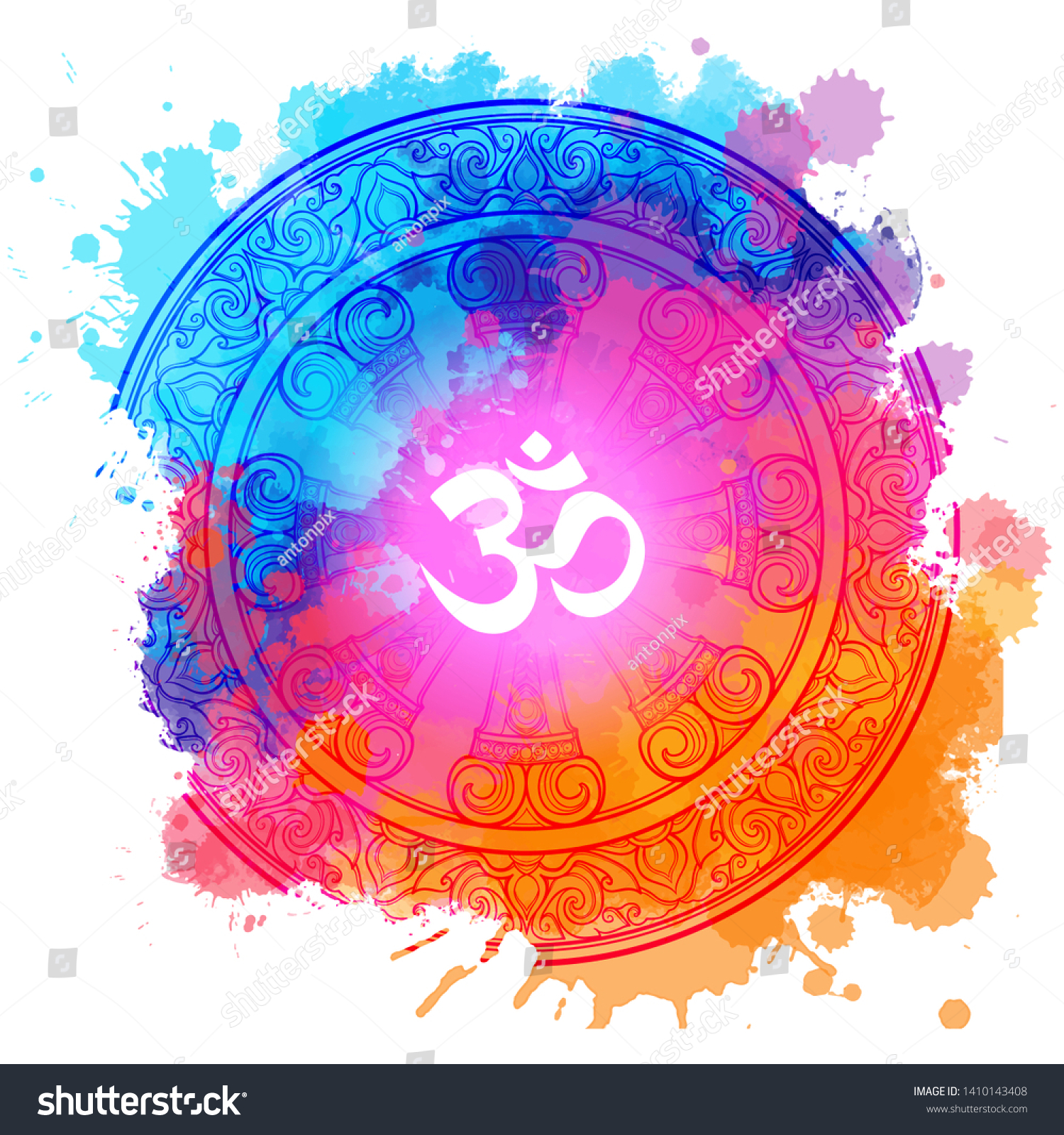 Green Om Symbol Hindu Yoga  #2354 2 x Heart Stickers 7.5 cm 