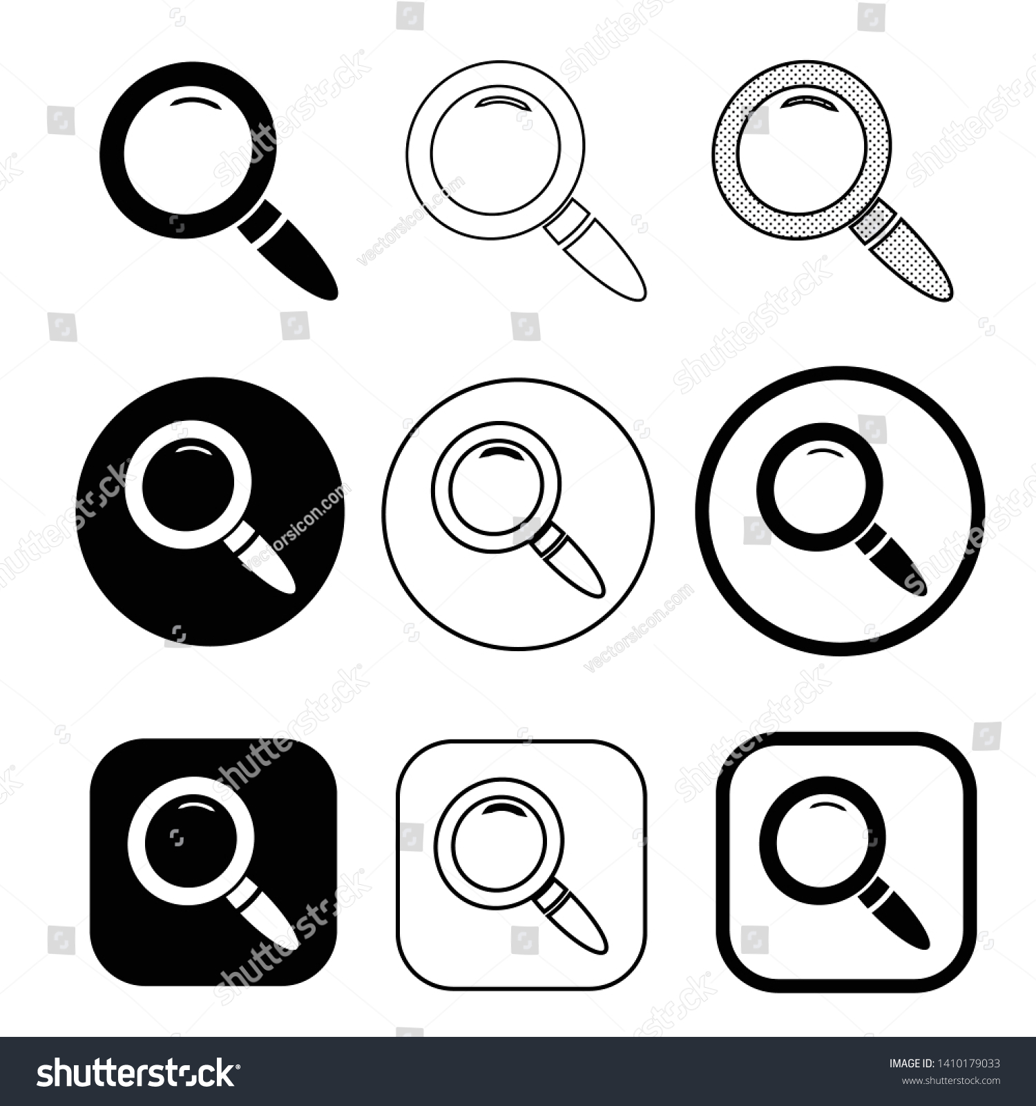 Magnifying Glass Sign Search Icon Stock Vector (Royalty Free ...