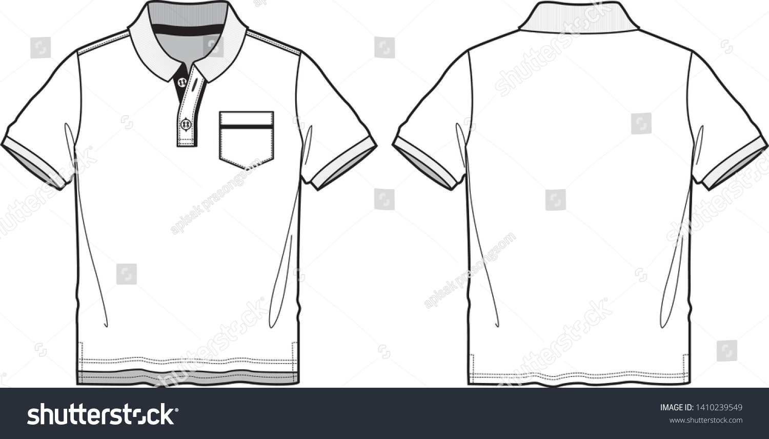 Polo Shirt Men Vector Stock Vector (Royalty Free) 1410239549 | Shutterstock