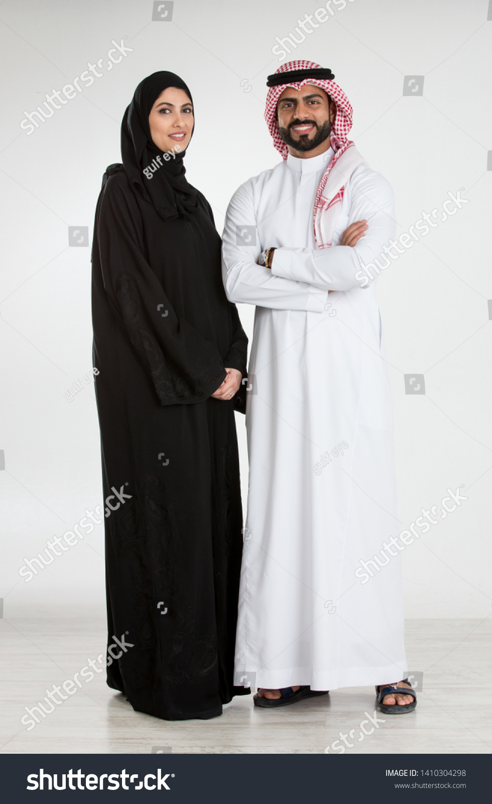 Studio Portrait Arab Couple Stock Photo 1410304298 | Shutterstock