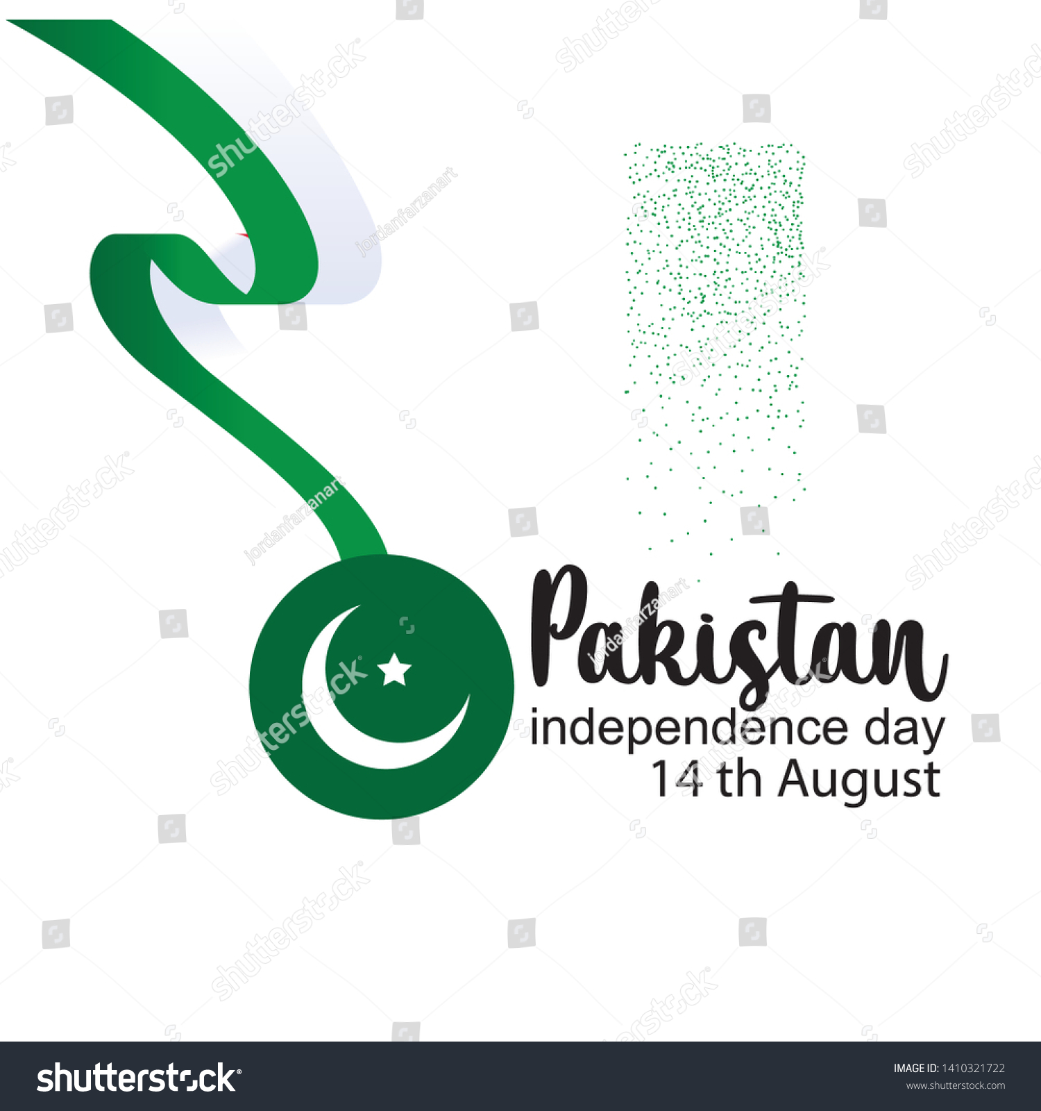 Celebrating Pakistan Independence Day Creative Vector Stock Vector ...