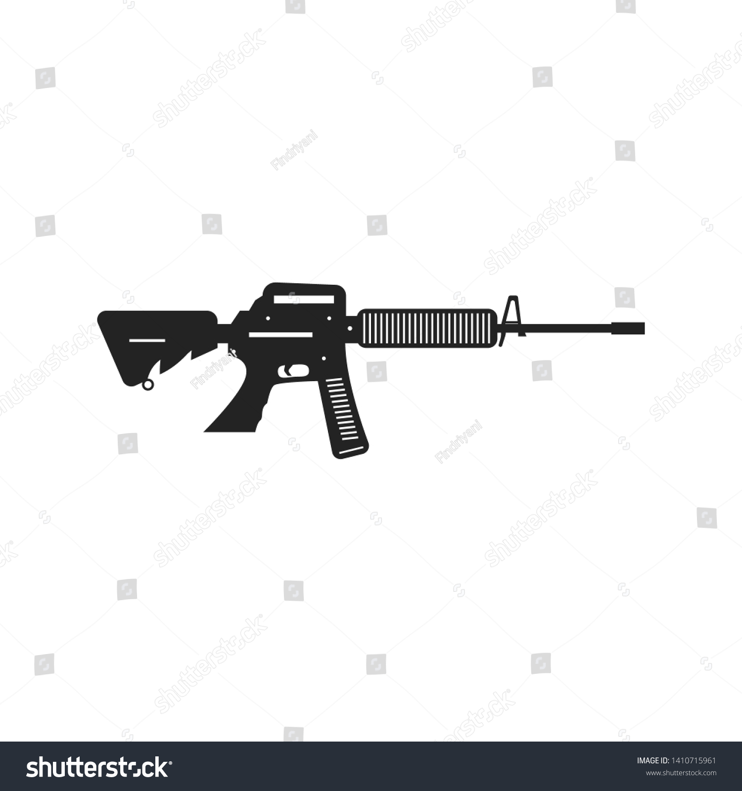 Gun Army Logo Design Vector Illustration Stock Vector (Royalty Free ...