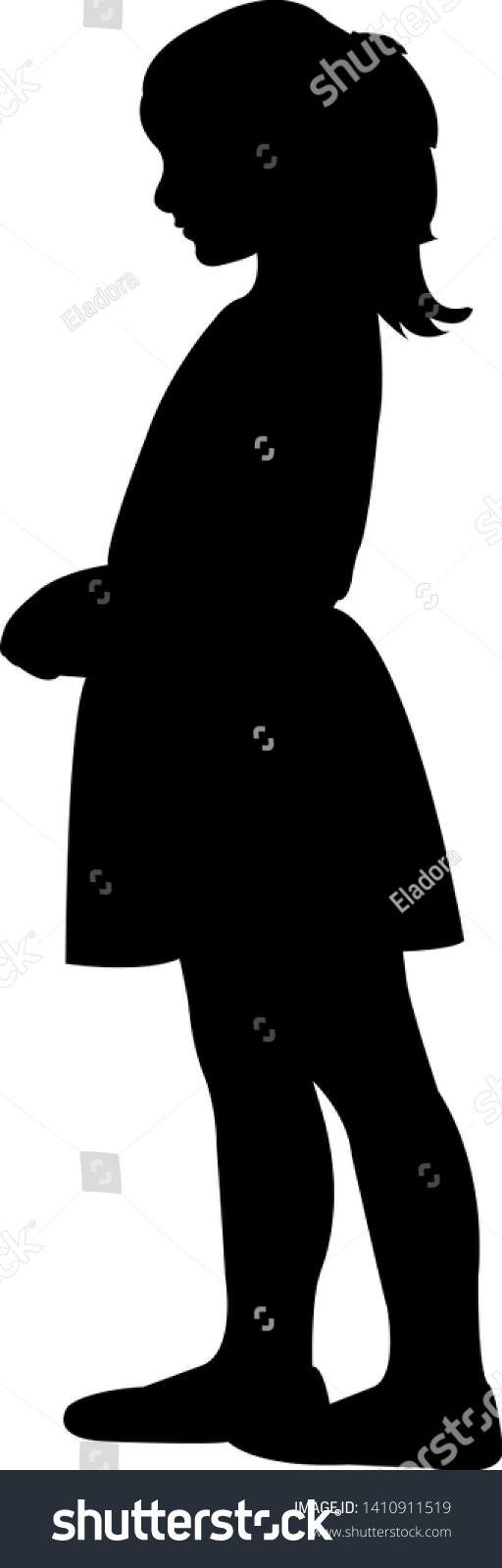 Girl Body Silhouette Vector Stock Vector (Royalty Free) 1410911519 ...