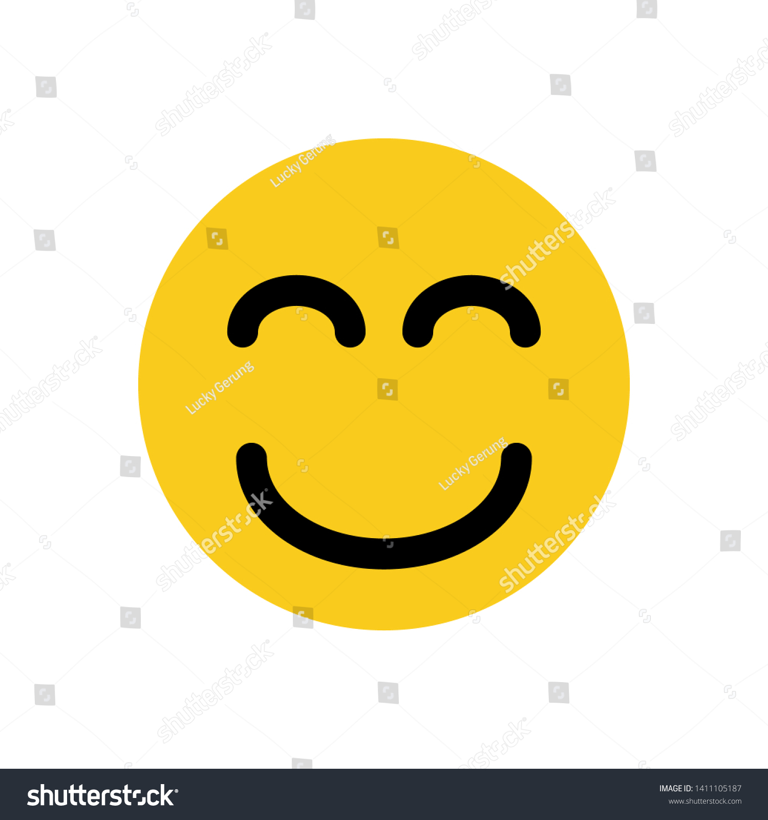 Emoji Icon Emoticon Vector Illustration  Stock Vector (Royalty Free) 1411105187 Shutterstock