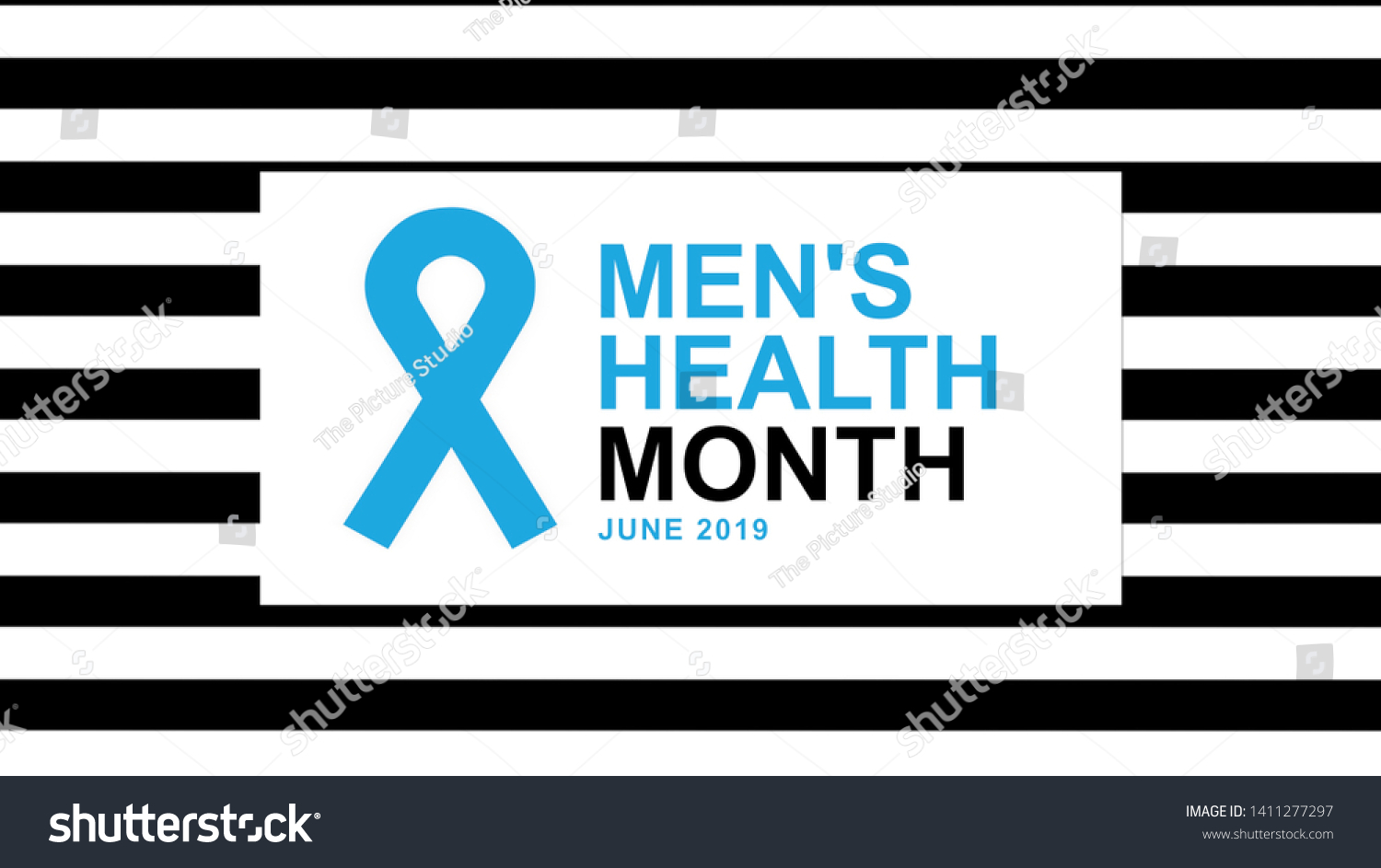 Mens Health Month Poster Banner Campaign Stock Illustration 1411277297