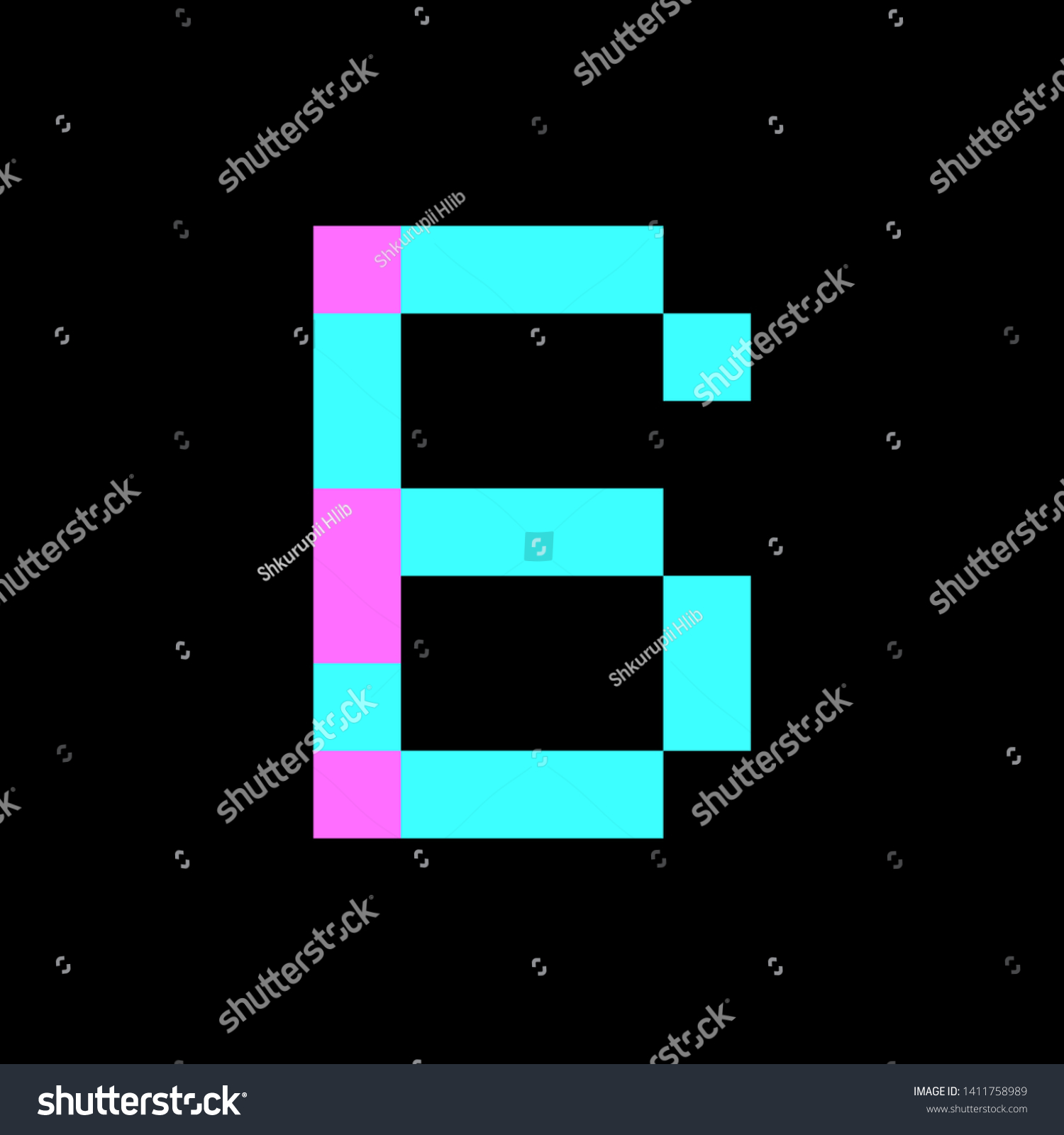 Initial Letter Bs Pixel 8bit Minimalist Stock Vector (Royalty Free ...