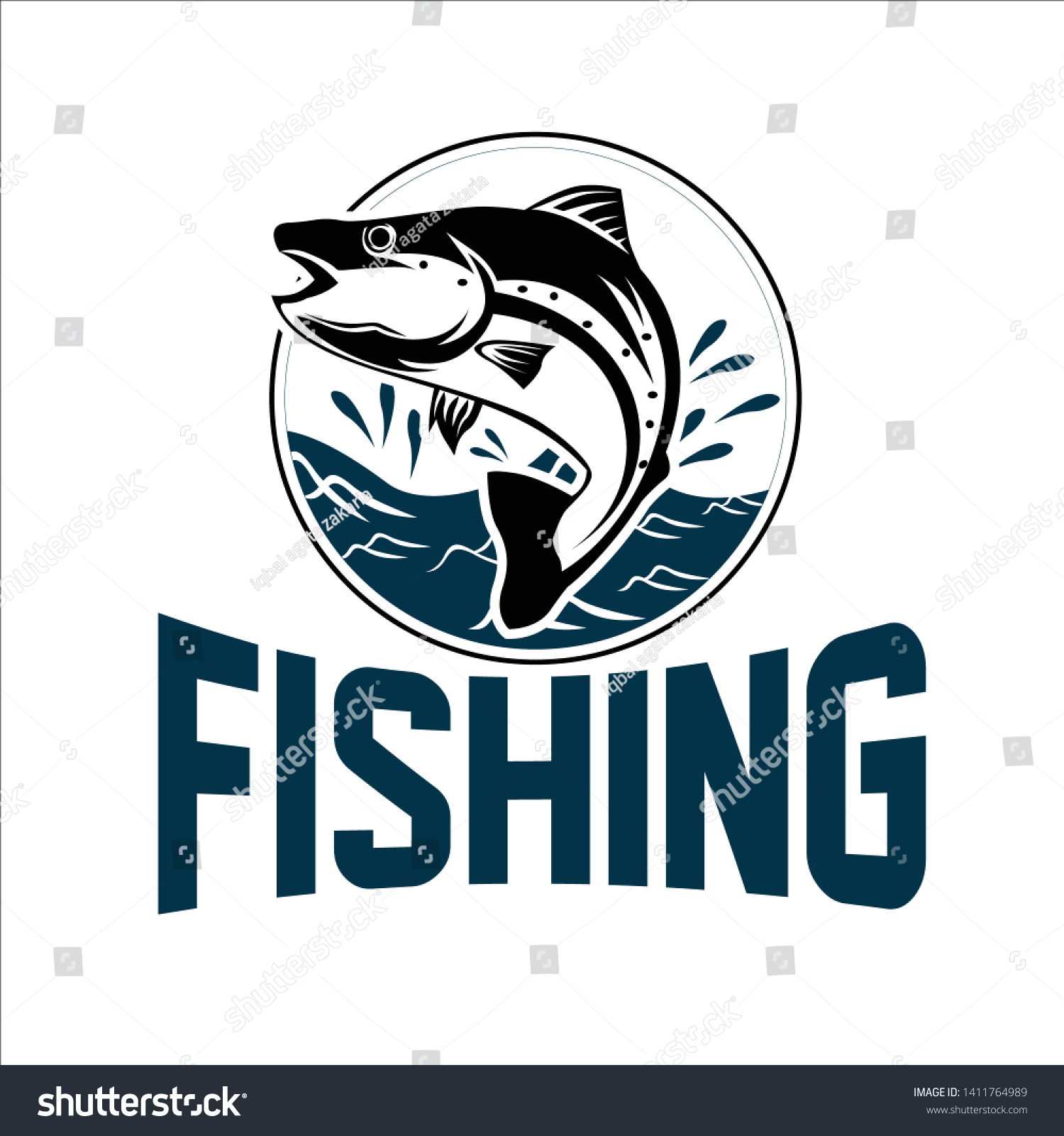 Creative Fish Logo Design Fishing Logo Stock Vector (Royalty Free ...