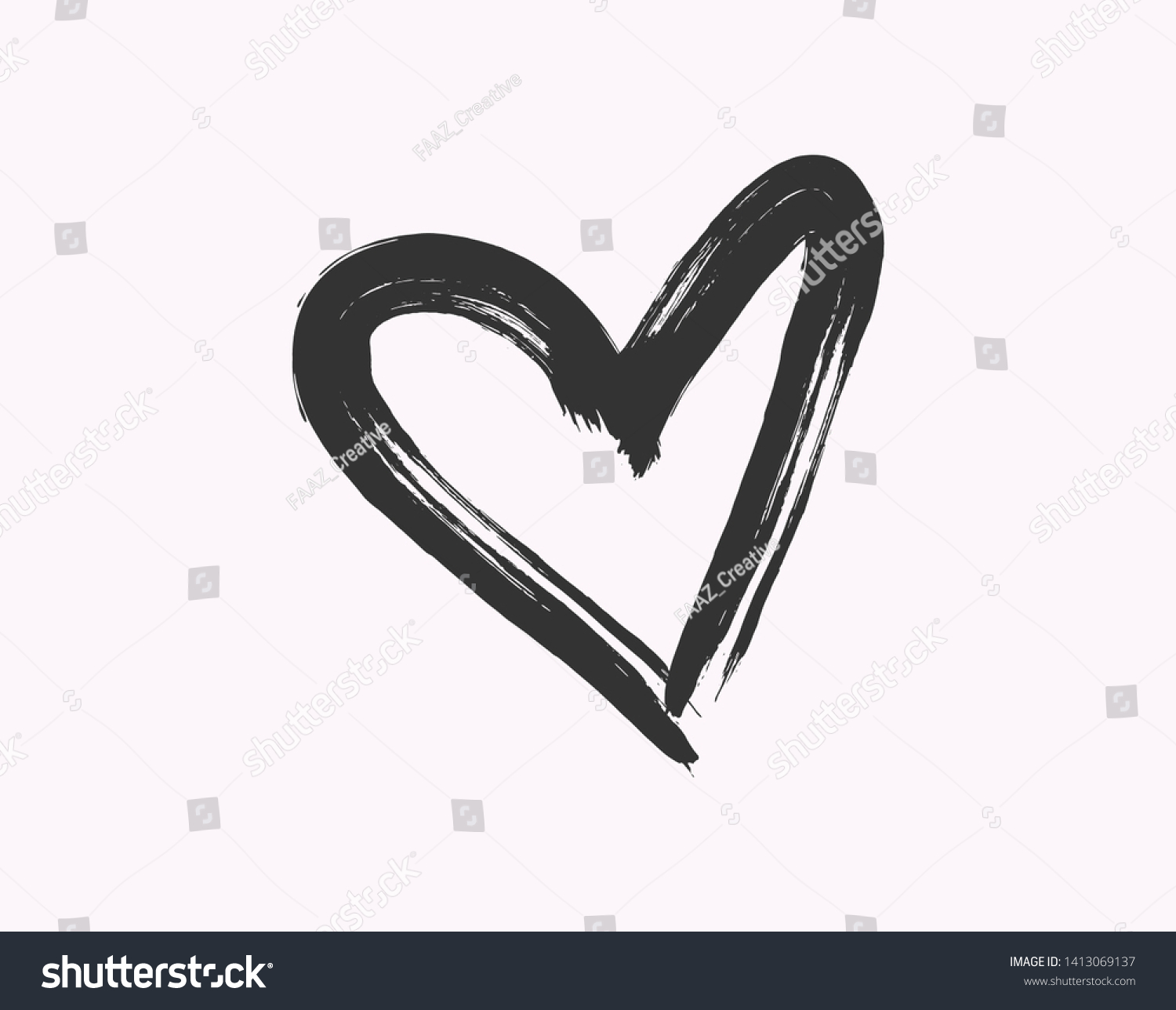 Heart Love Symbol Design Concept Element Stock Vector (Royalty Free ...