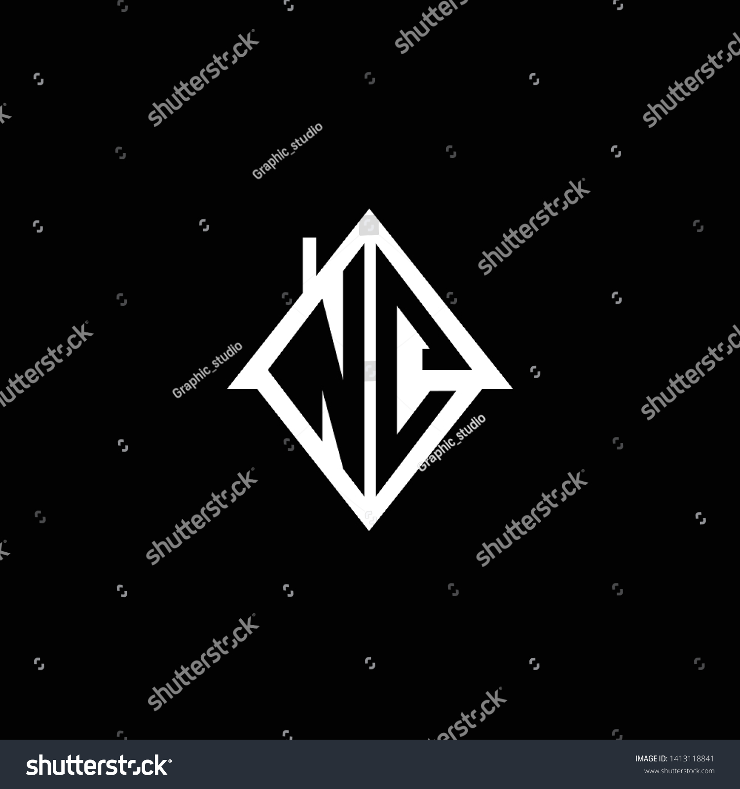 Logo Design Nc Cn Vector Construction Stock Vector (Royalty Free ...