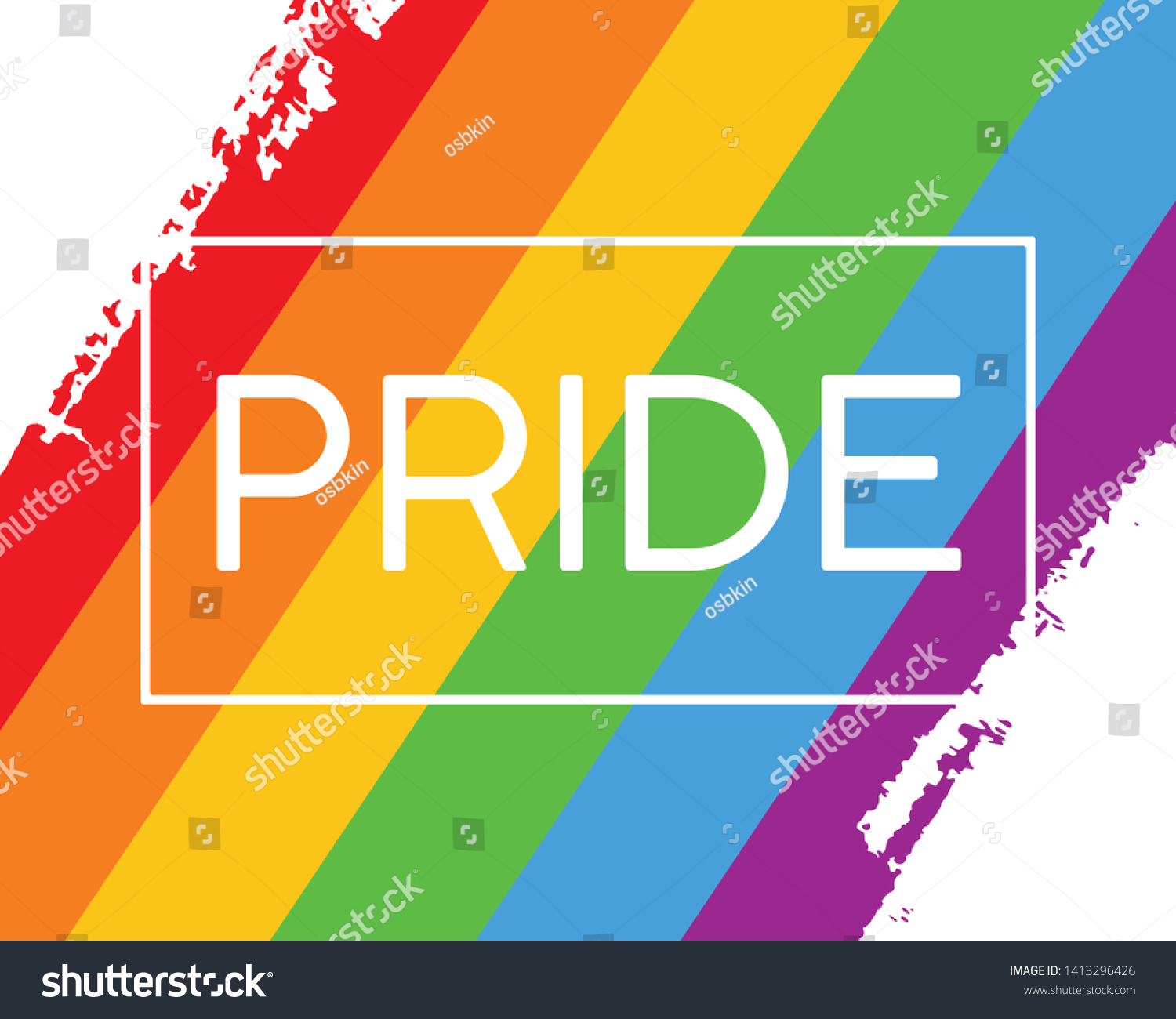 Hand Draw Lgbt Pride Flag Vector Stock Vector (Royalty Free) 1413296426 ...