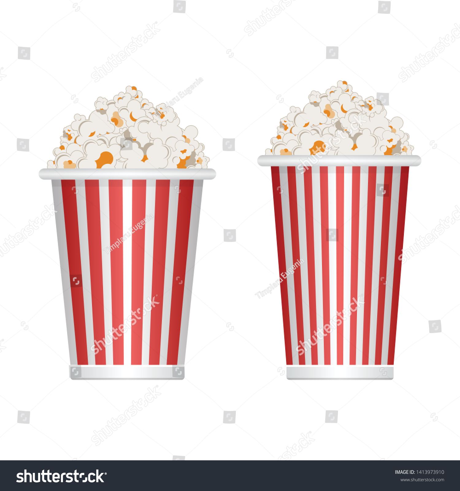 Popcorn Bucket Vector Illustration Isolated On Stock Vector (royalty 