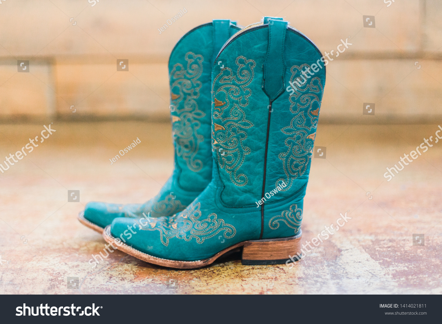 blue cowboy boot