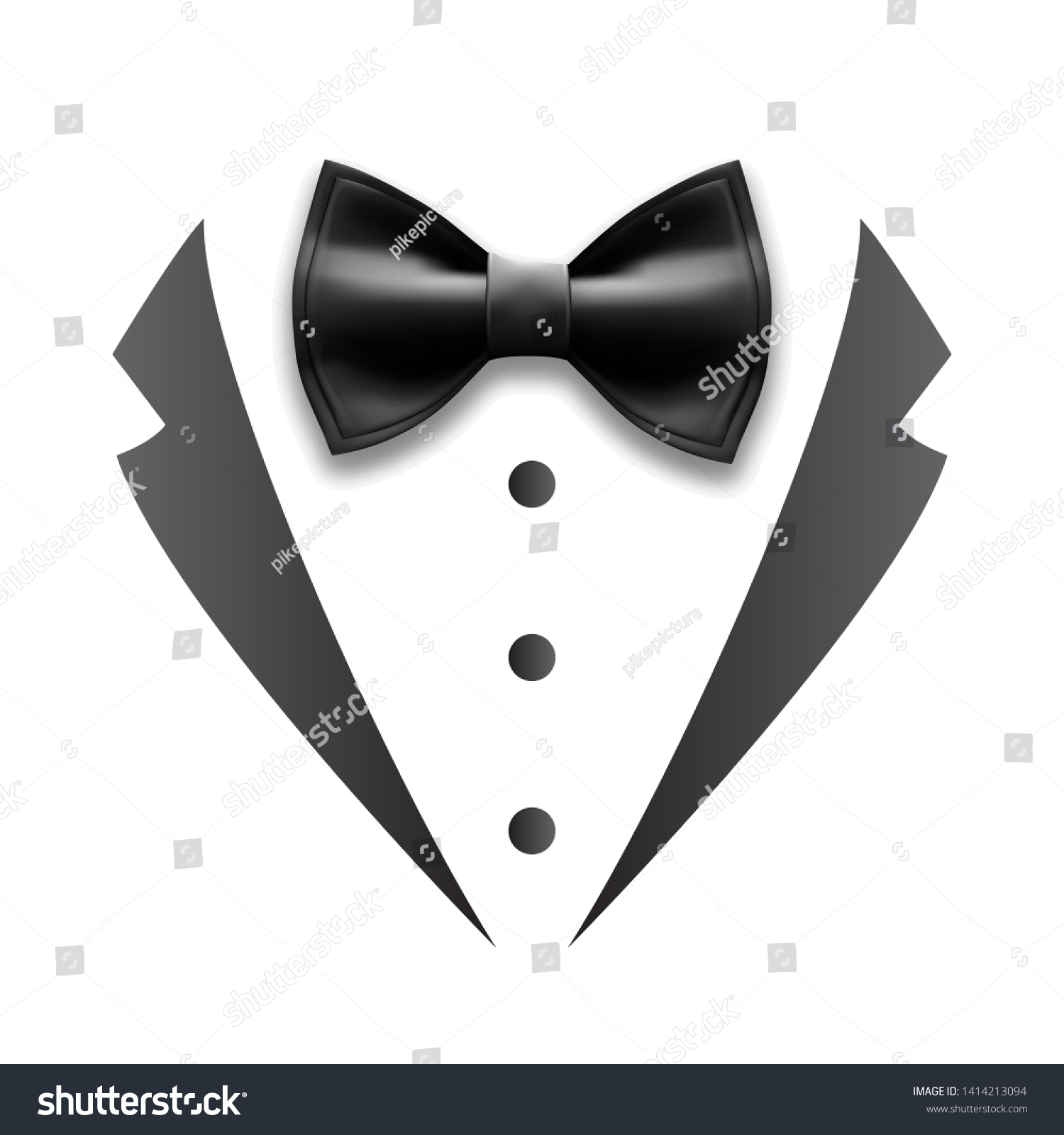 Black Details Man Wedding Suit Tuxedo Stock Vector (Royalty Free ...