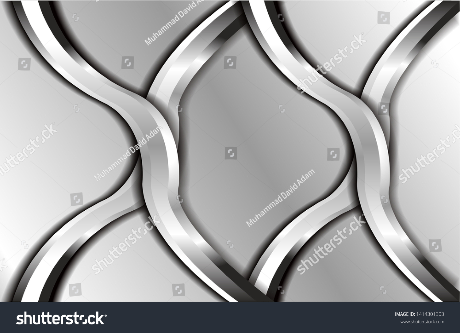 Metal Silver Vector Simple Background Template Stock Vector (Royalty ...