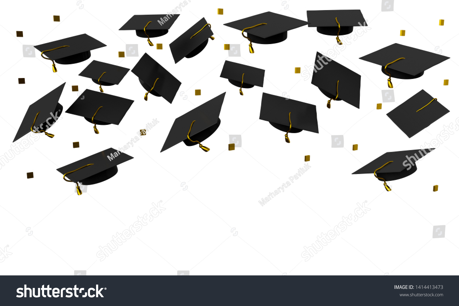 graduation hat flying