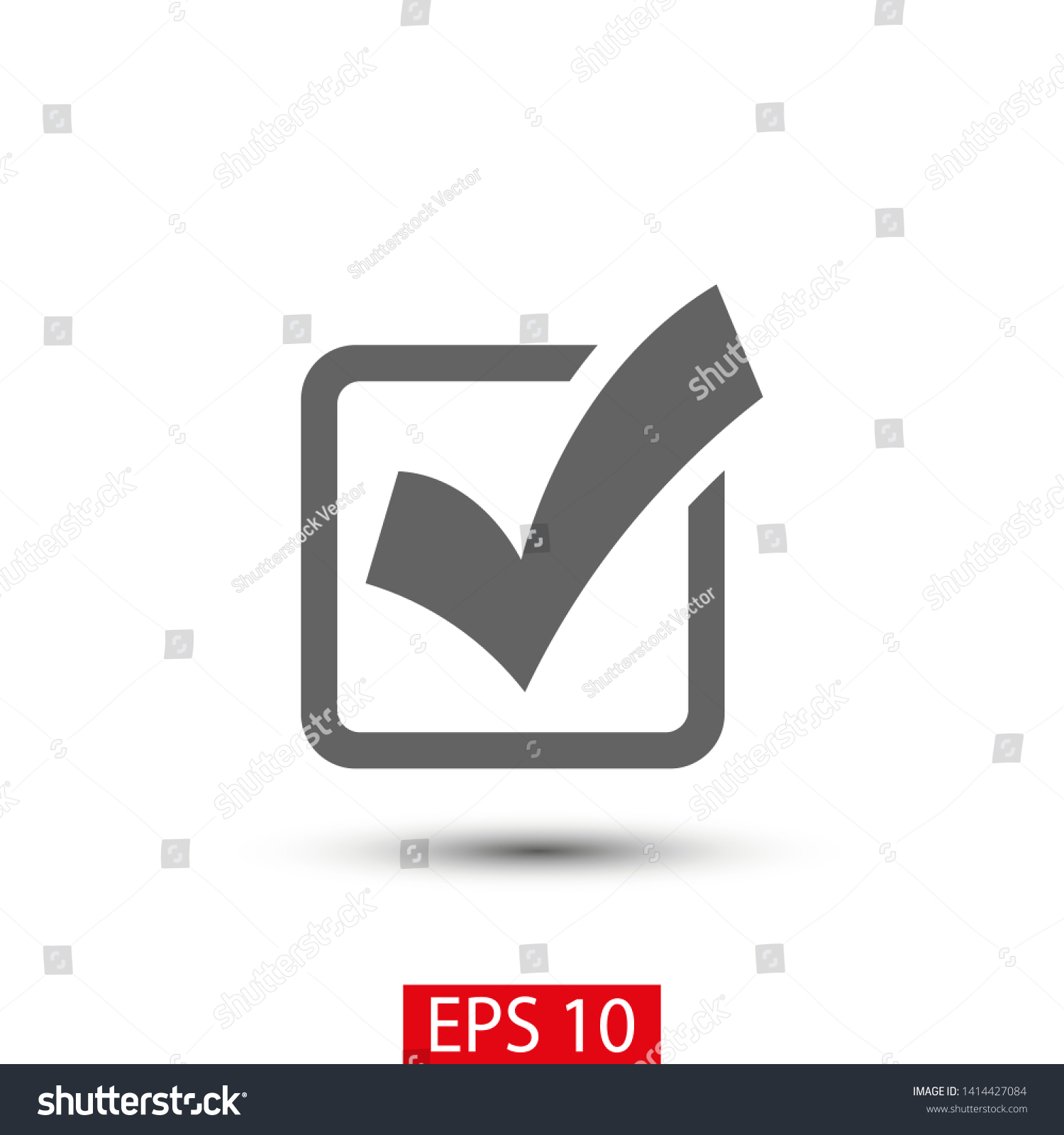 Check Mark Isolated Icon Checklist Button Stock Vector Royalty Free 1414427084 Shutterstock 8646