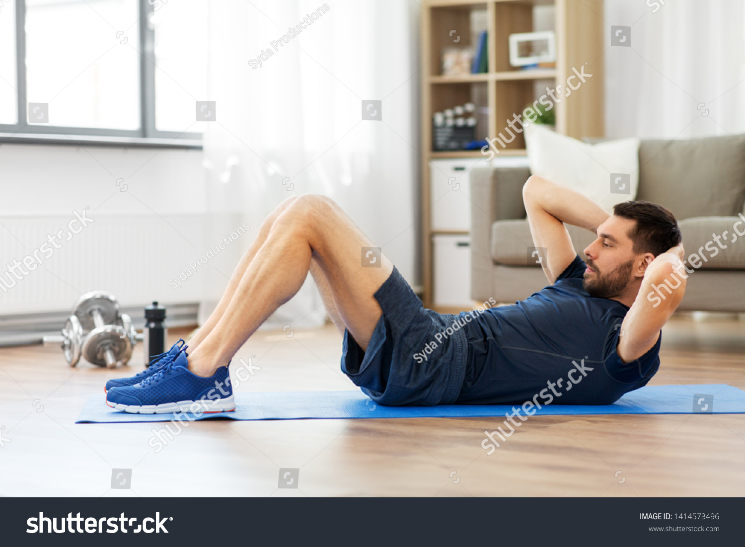 Sport Fitness Healthy Lifestyle Concept Man Stock Photo 1414573496 ...