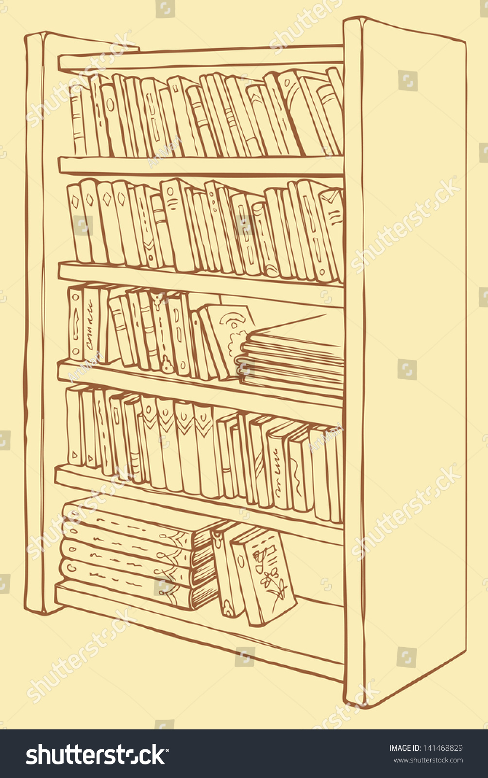 Книжный шкаф скетч