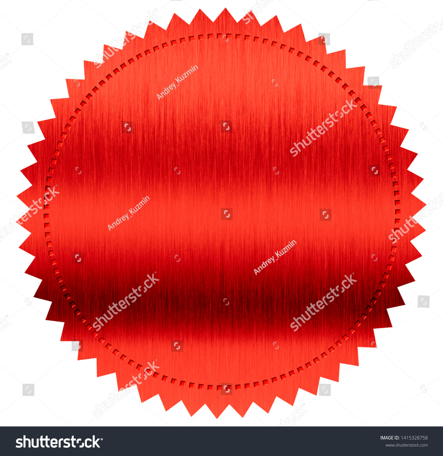 Red Diploma Certificate Metal Foil Seal Stock Illustration 1415328758 ...