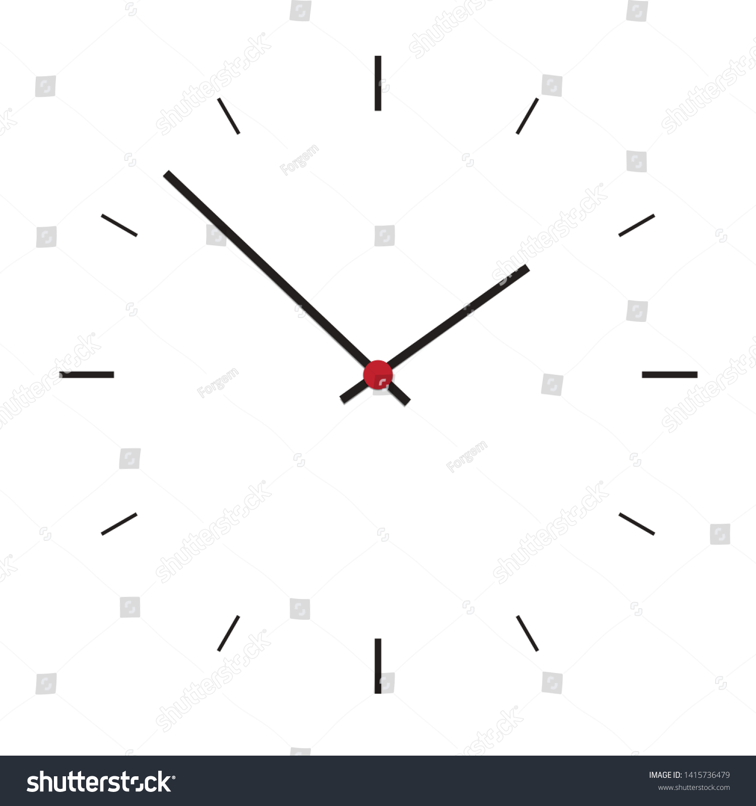 Simple Illustration Clock Face Without Numbers Stock Vector (Royalty ...