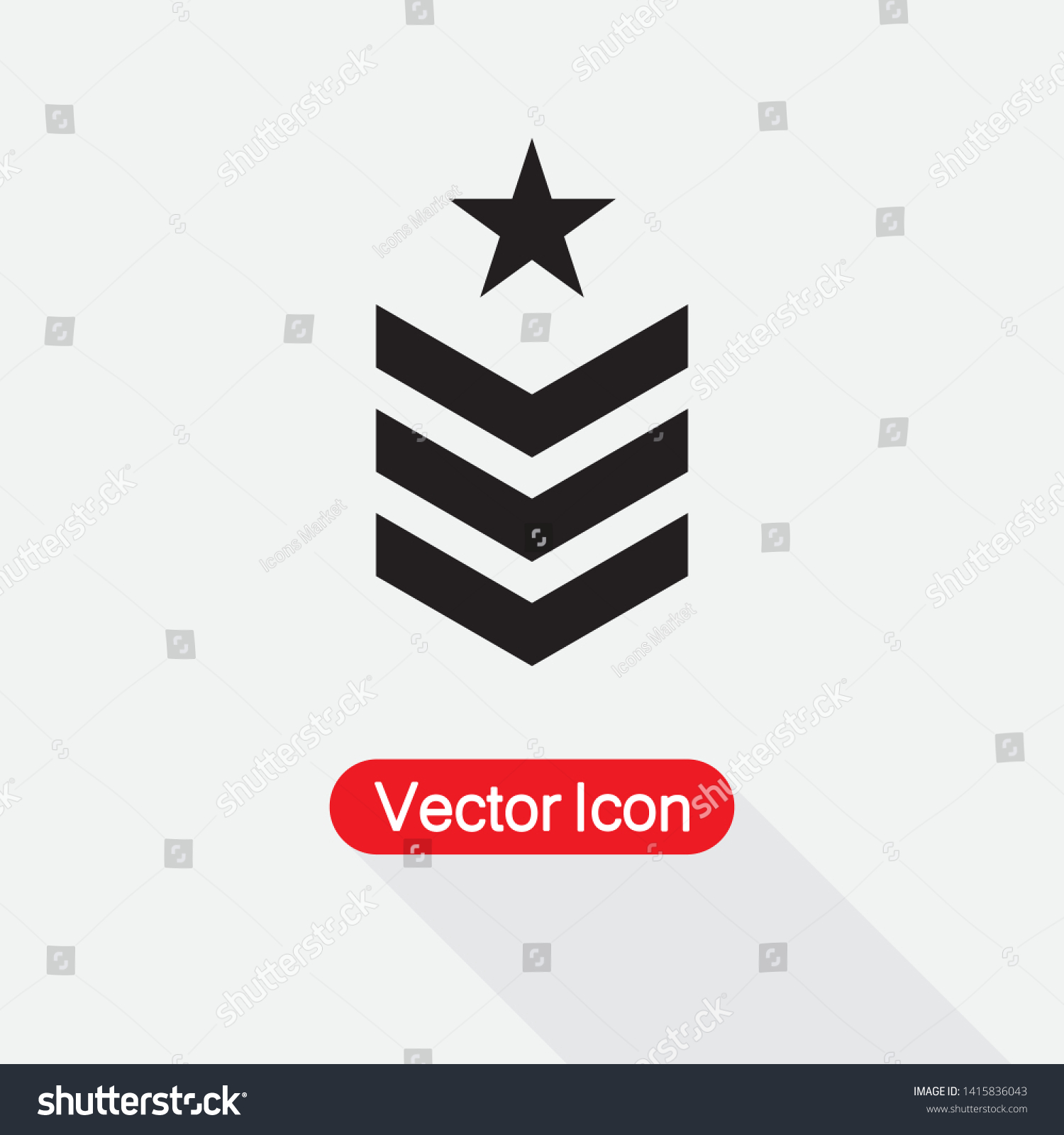 Chevron Icon Badge Military Icon Vector Stock Vector (Royalty Free ...