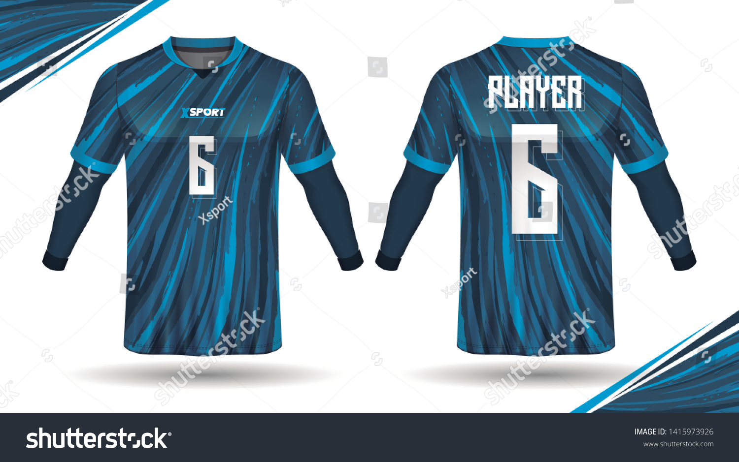 Football Shirt Template Back Front Stock Vector (Royalty Free ...