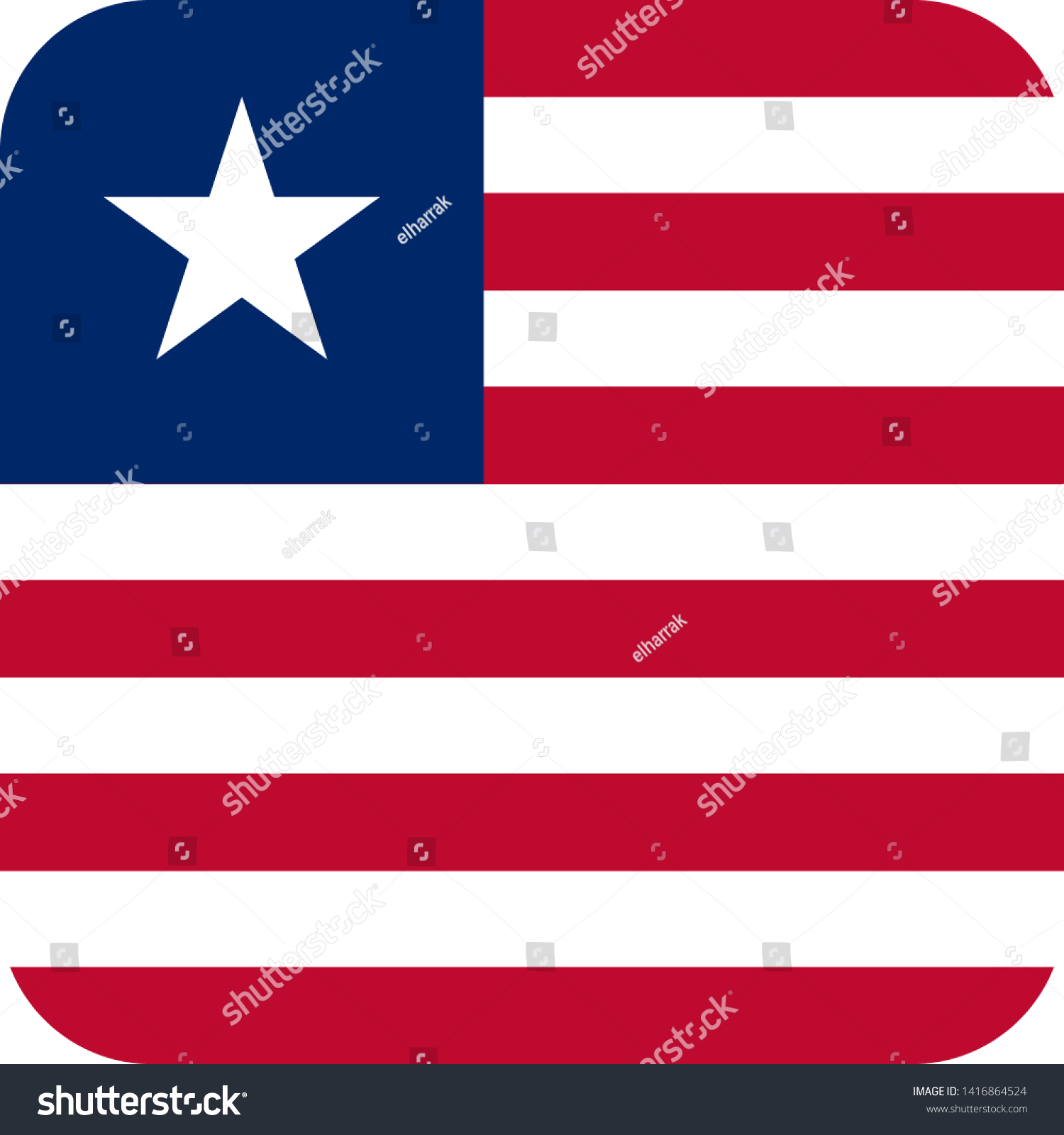 Liberia Flag Illustration Vector Eps Download Stock Vector (Royalty ...