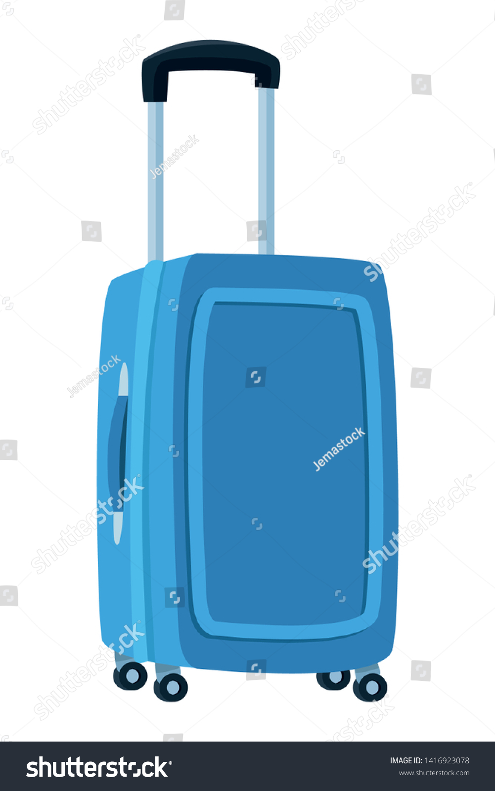 Travel Luggage Wheels Cartoon Vector Illustration Stock Vector (Royalty ...