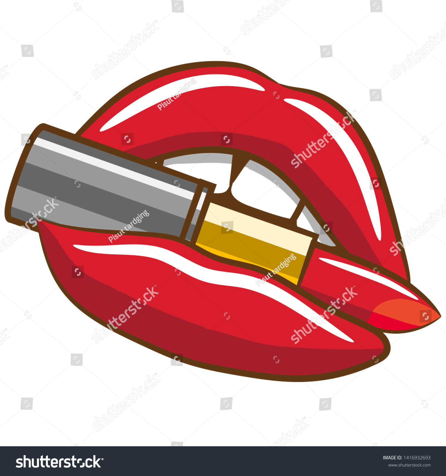 Lipstick Vector Graphic Clipart Design Stock Vector (royalty Free 