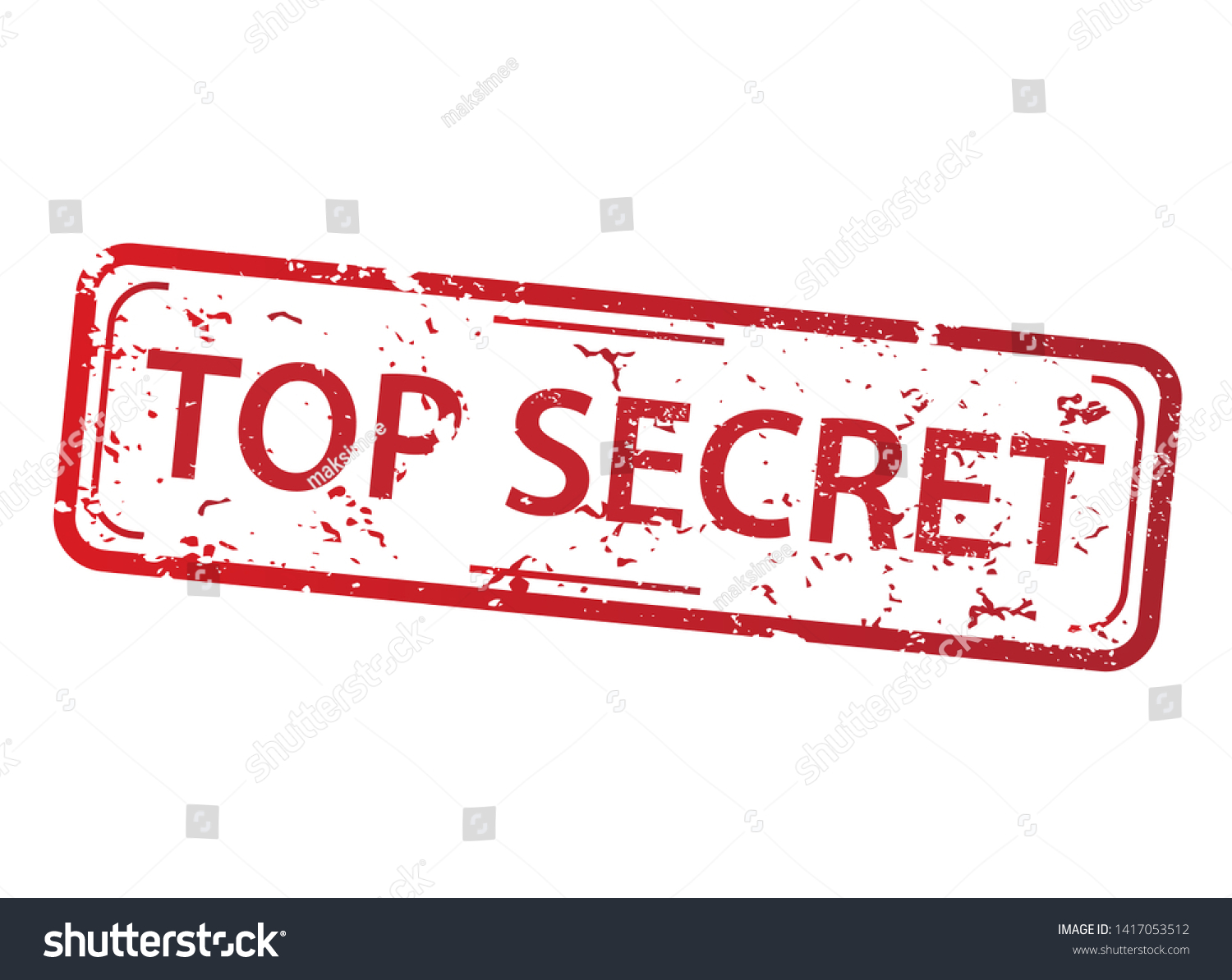 Rectangle Red Stamp Words Top Secret Stock Vector (Royalty Free ...