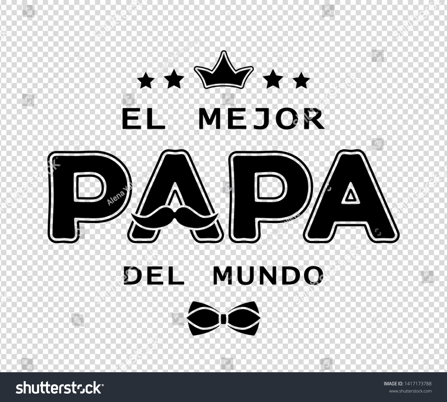 Fathers Day Card Design Spanish Text Stock Vector (Royalty Free ...