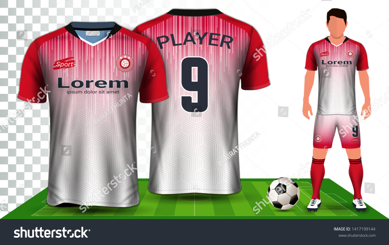 Soccer Jersey Sport Shirt Football Kit Stock Vector (Royalty Free ...